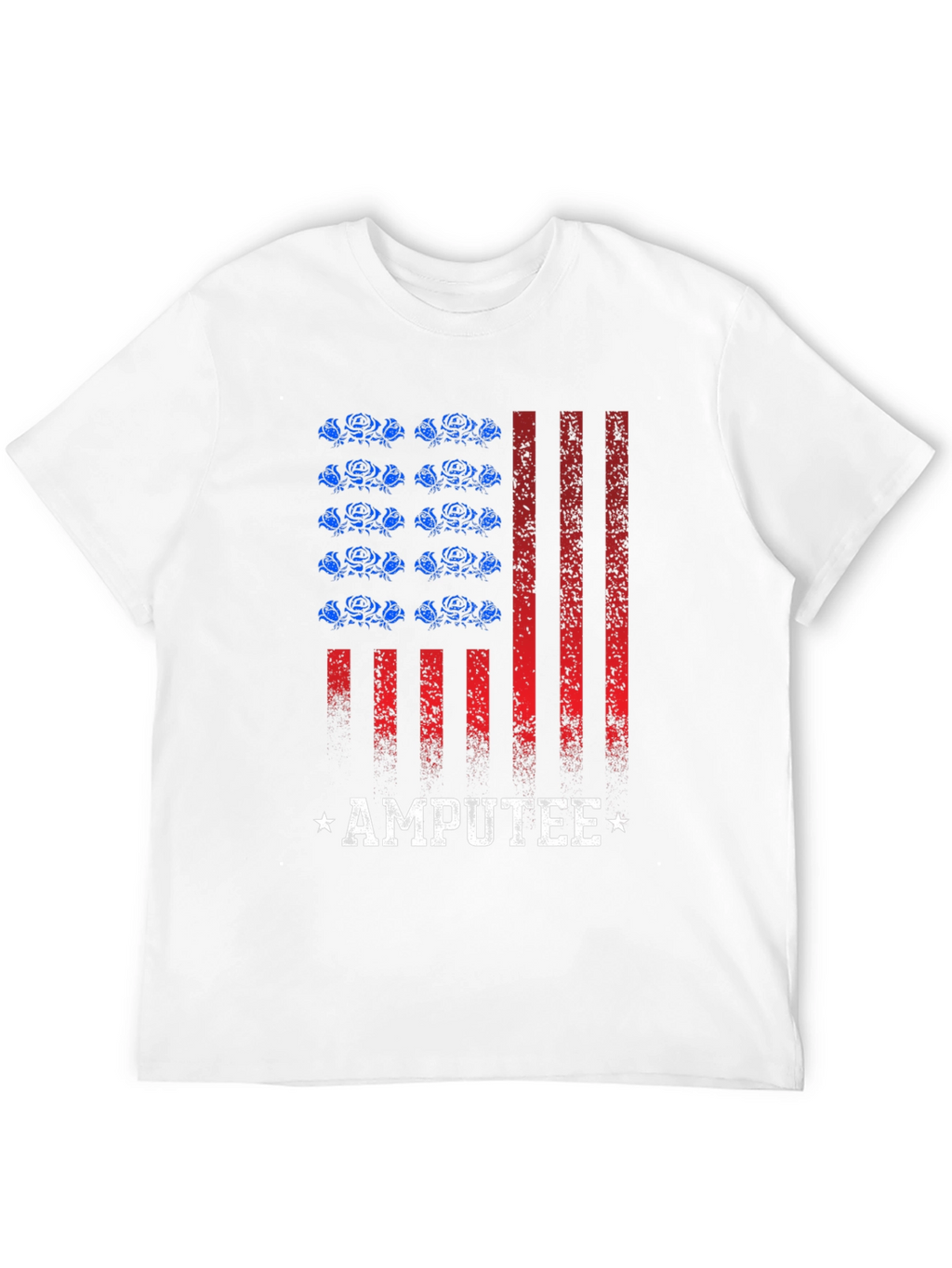 Amputee Patriotic American Flag Graphic T-Shirt