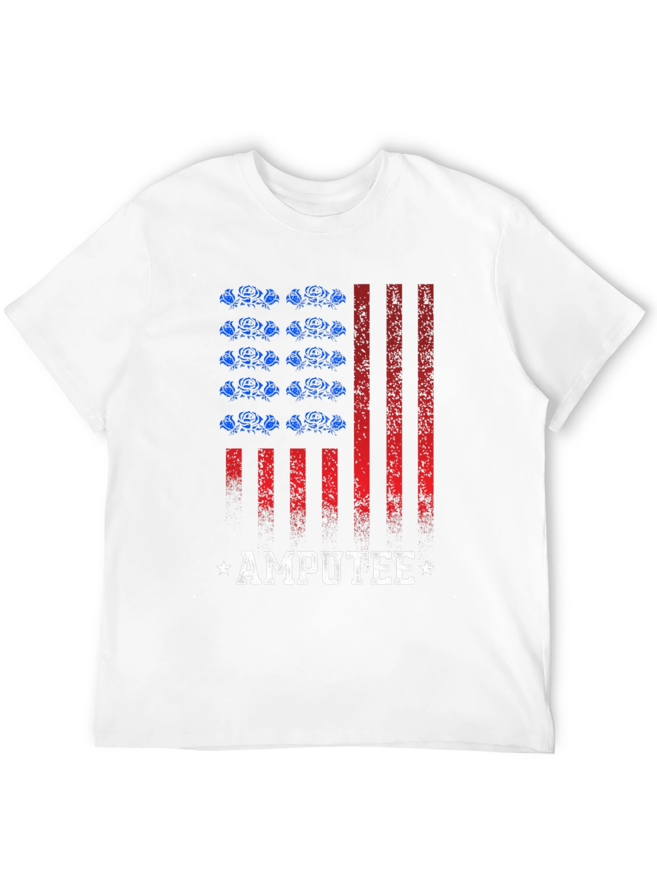 Amputee Patriotic American Flag Graphic T-Shirt