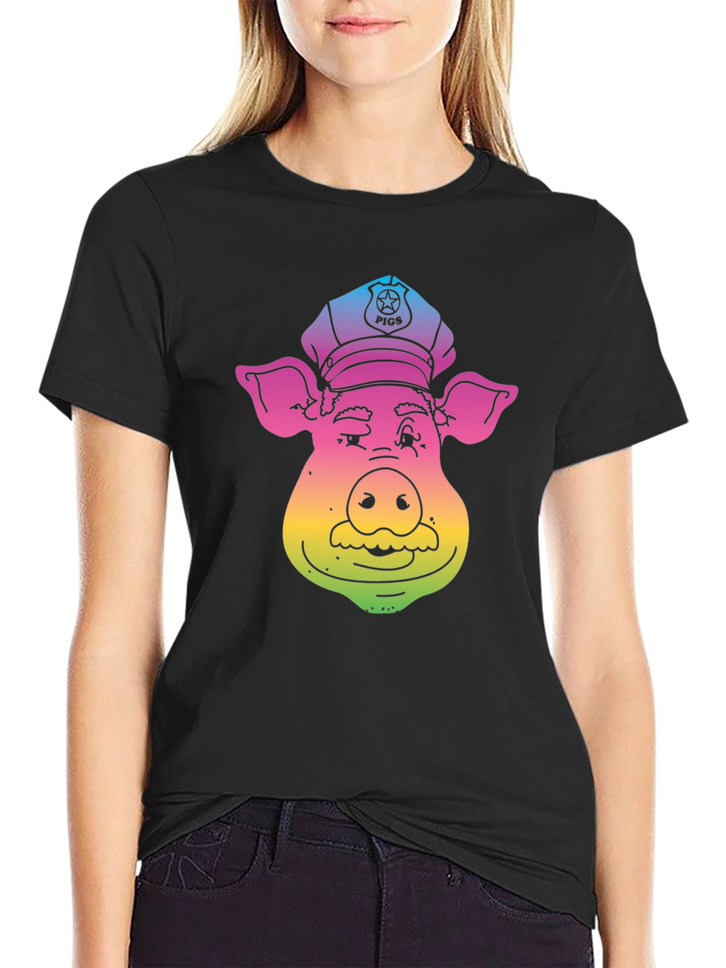 Rainbow Pig Police T-Shirt