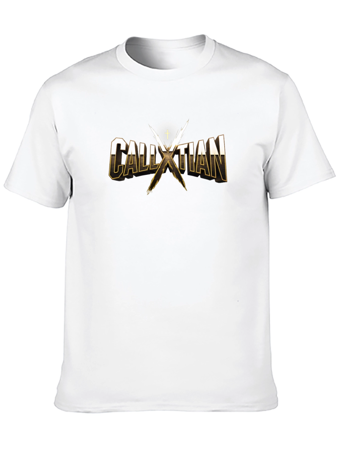 CALLXTIAN T-Shirt - Gold Lettering - Cotton Blend