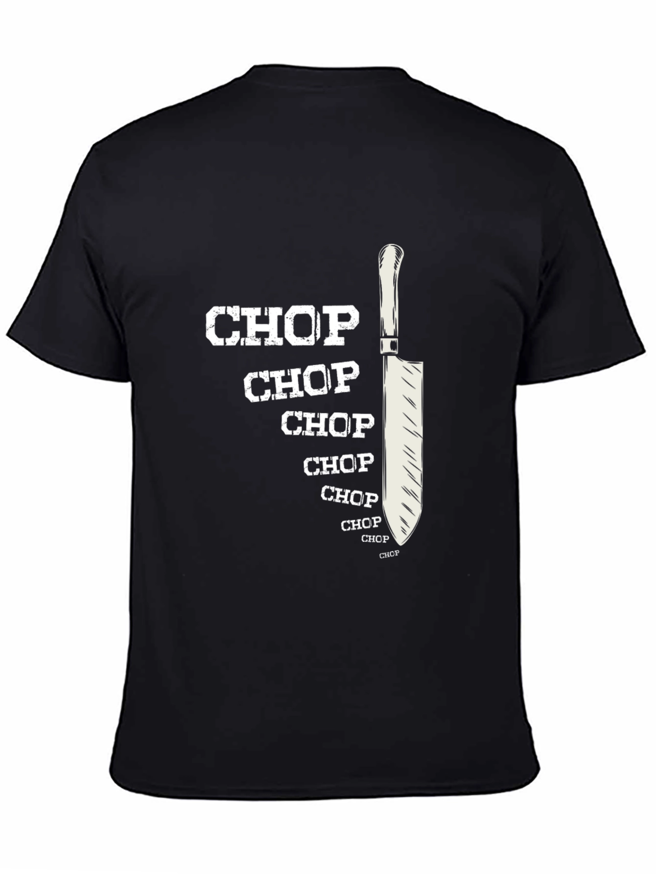 Chop Chop Chef Knife Tee - Culinary Humor T-Shirt