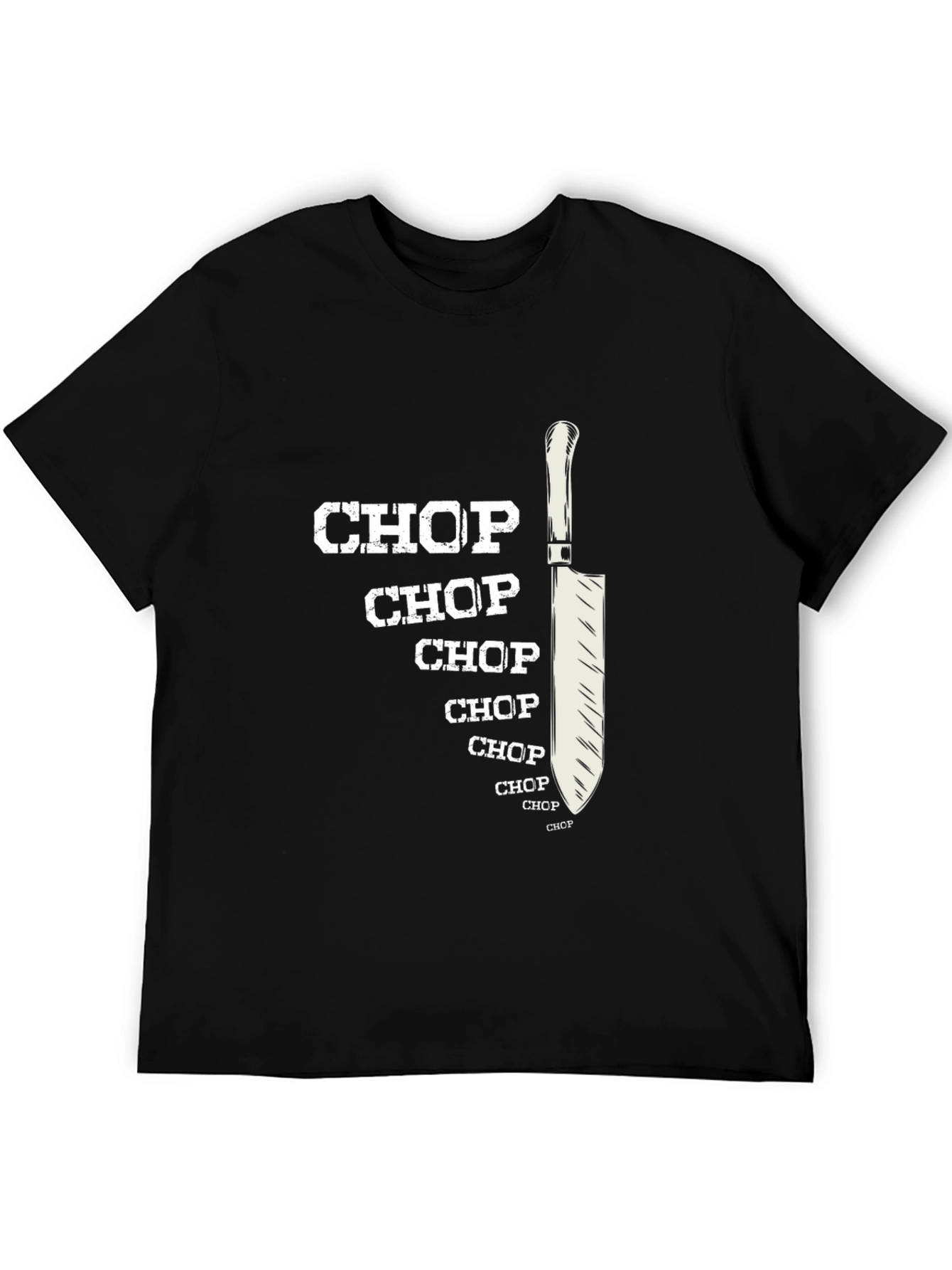 Chop Chop Chef Knife Tee - Culinary Humor T-Shirt