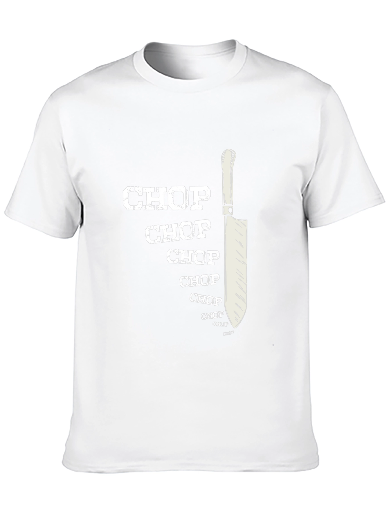 Chop Chop Chef Knife Tee - Culinary Humor T-Shirt