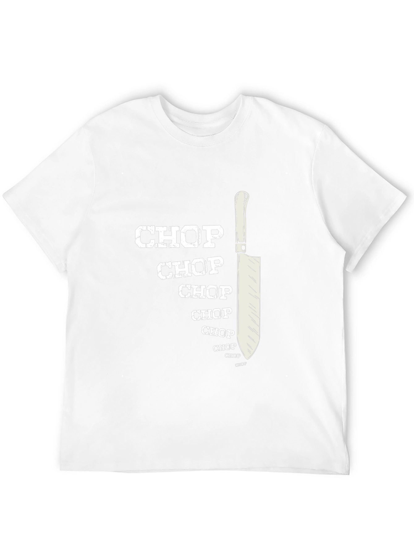 Chop Chop Chef Knife Tee - Culinary Humor T-Shirt