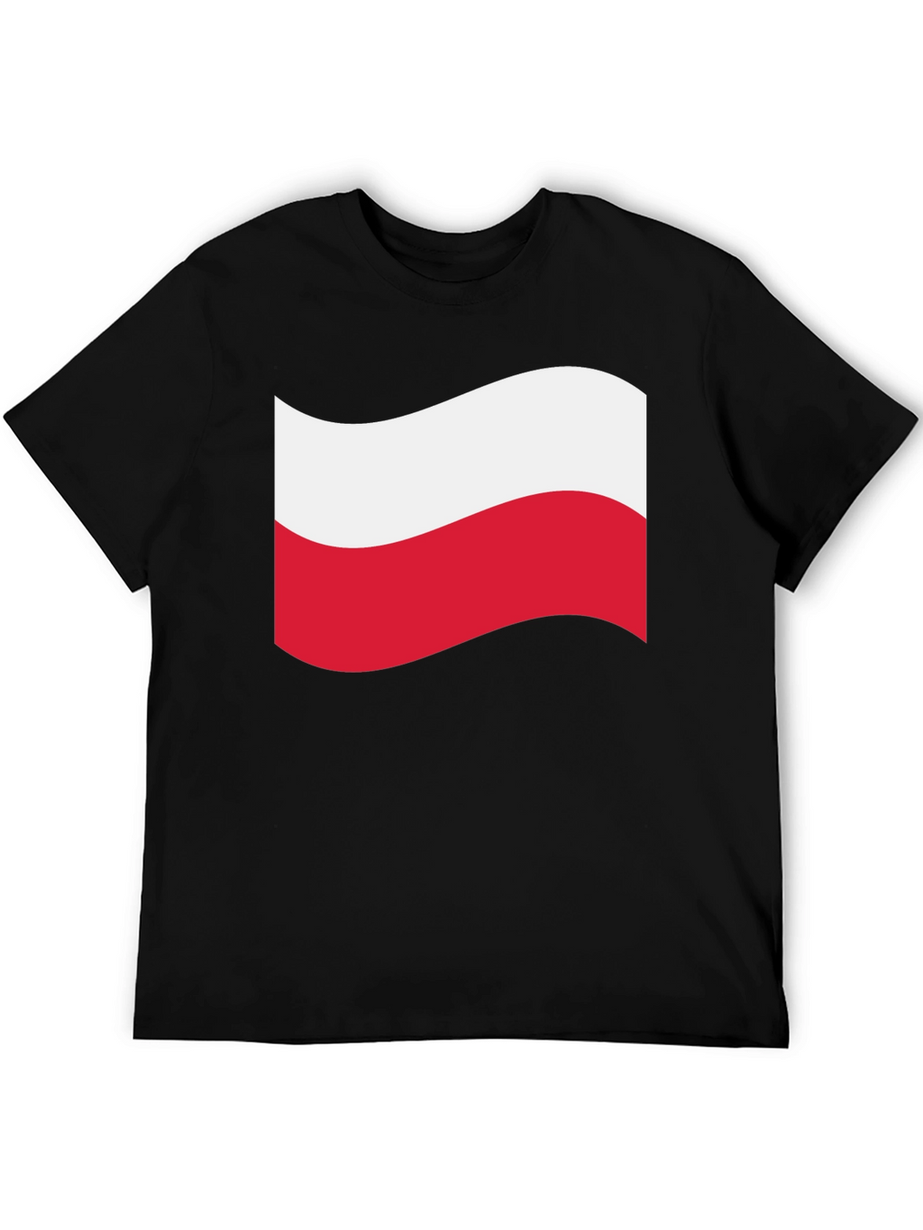 Poland Flag T-Shirt - Black Crew Neck Tee