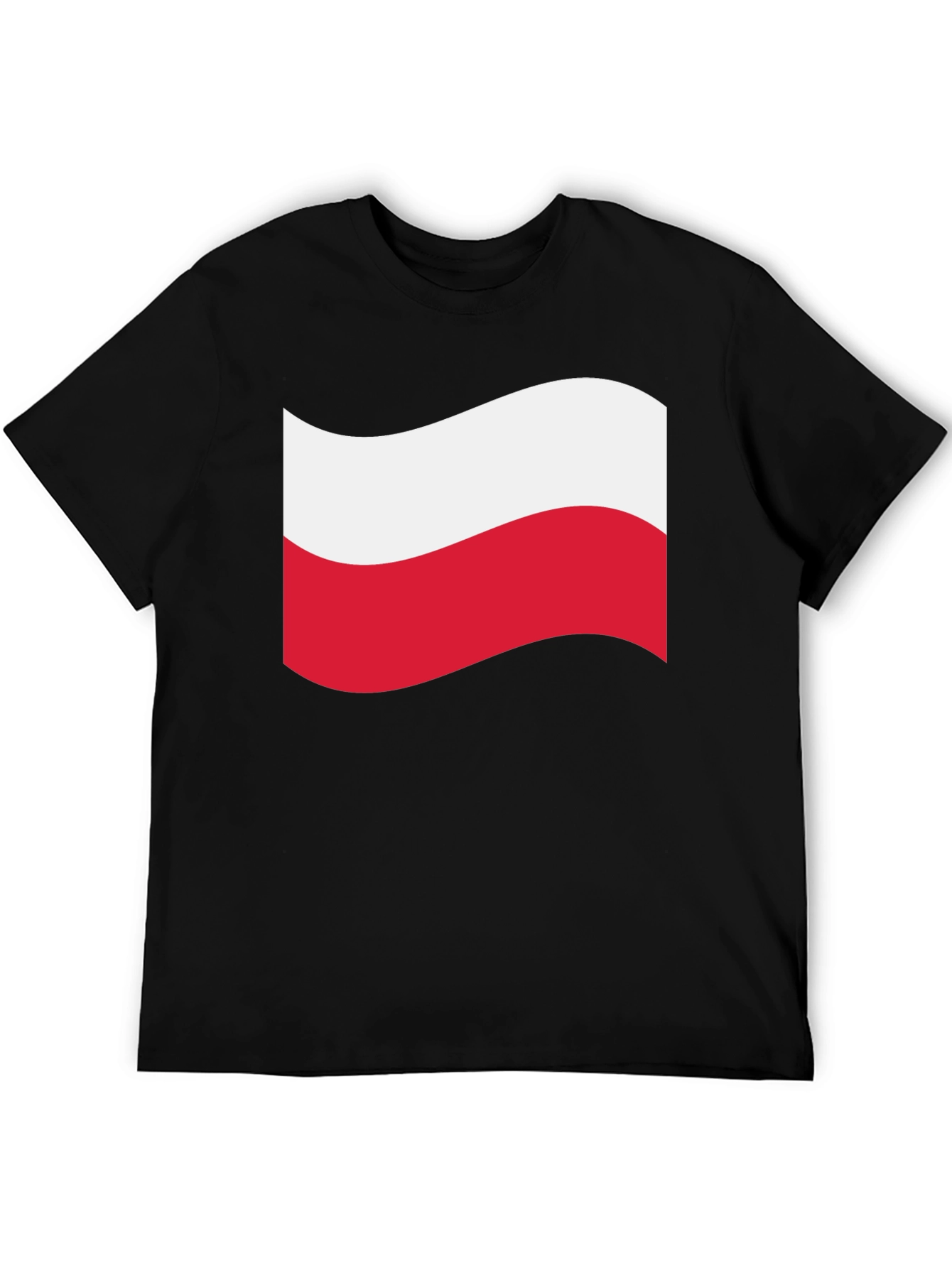 Poland Flag T-Shirt - Black Crew Neck Tee
