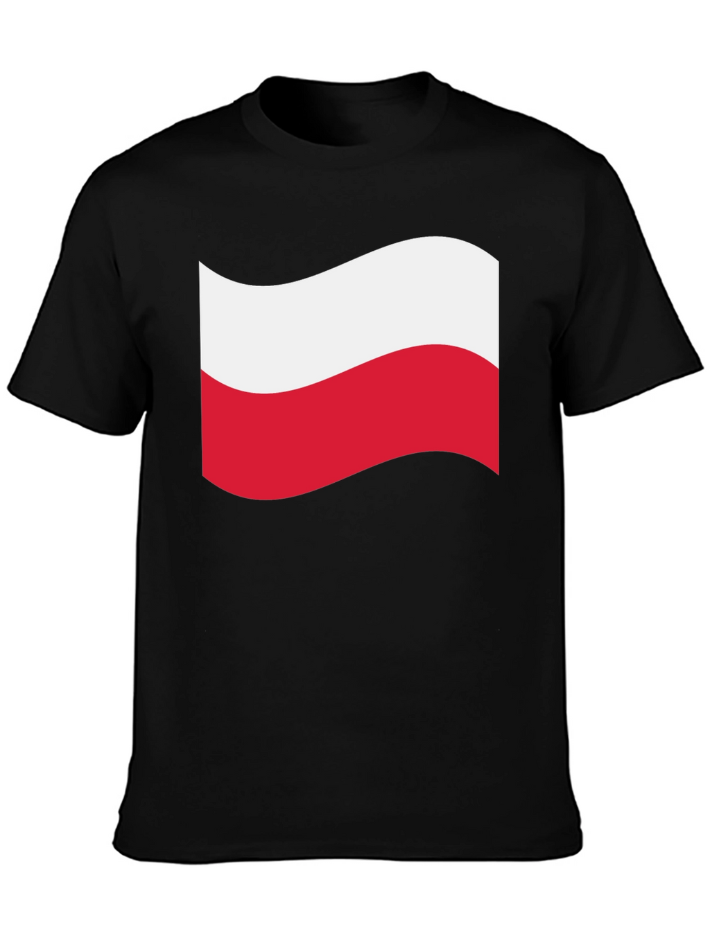 Poland Flag T-Shirt - Black Crew Neck Tee