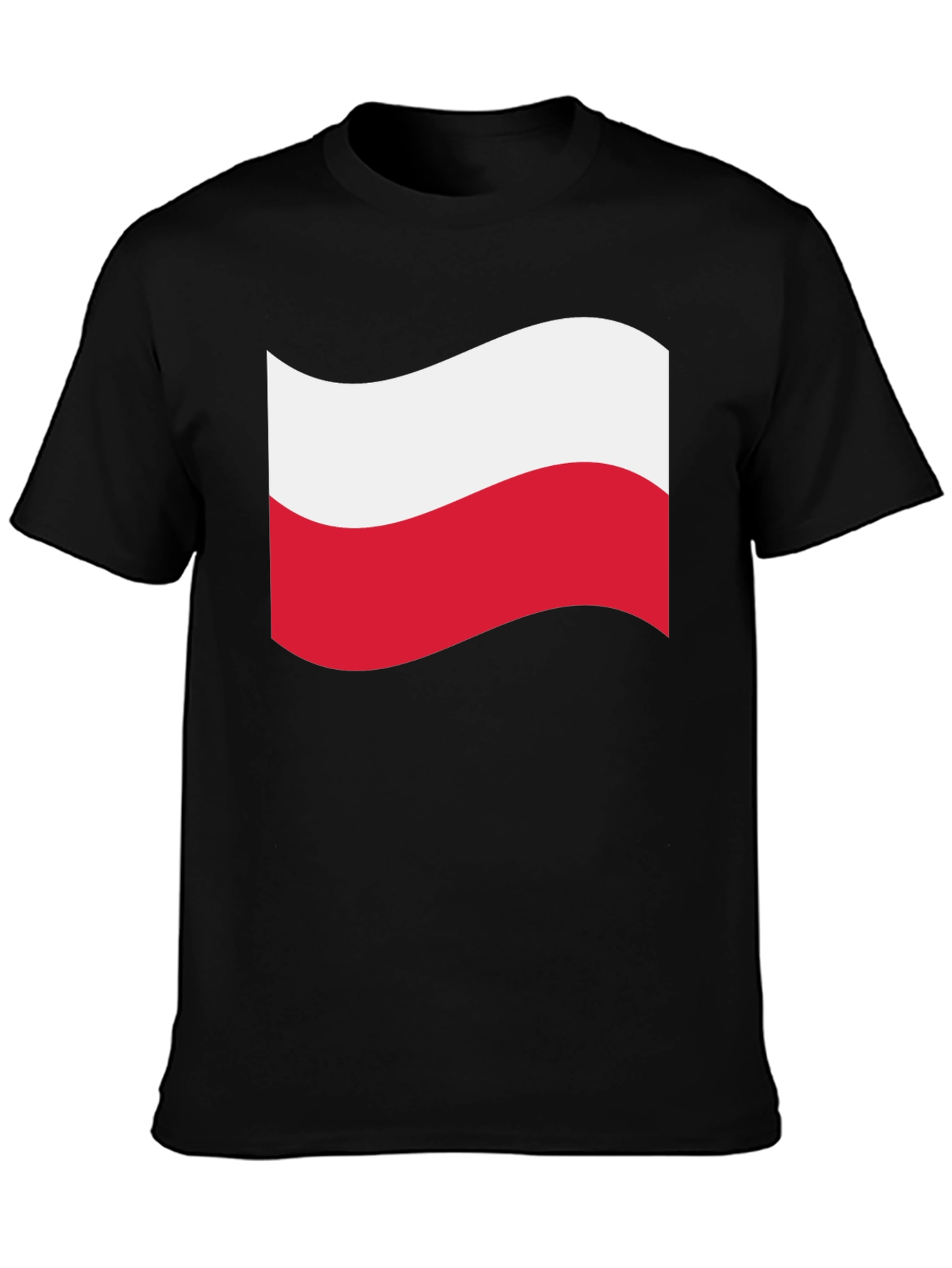 Poland Flag T-Shirt - Black Crew Neck Tee