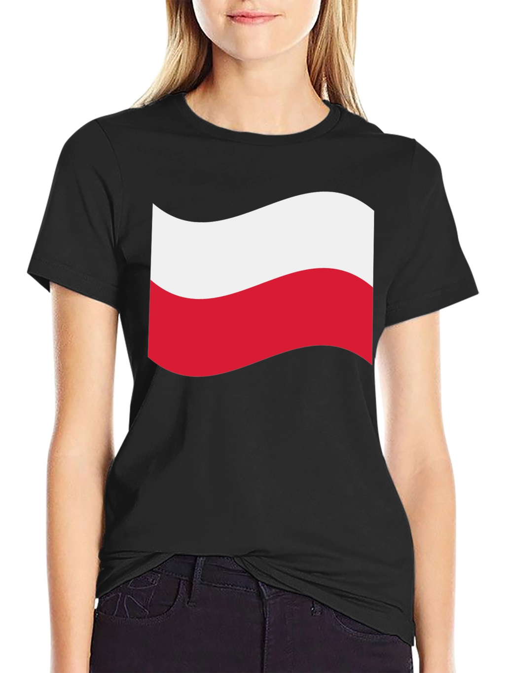 Poland Flag T-Shirt - Black Crew Neck Tee