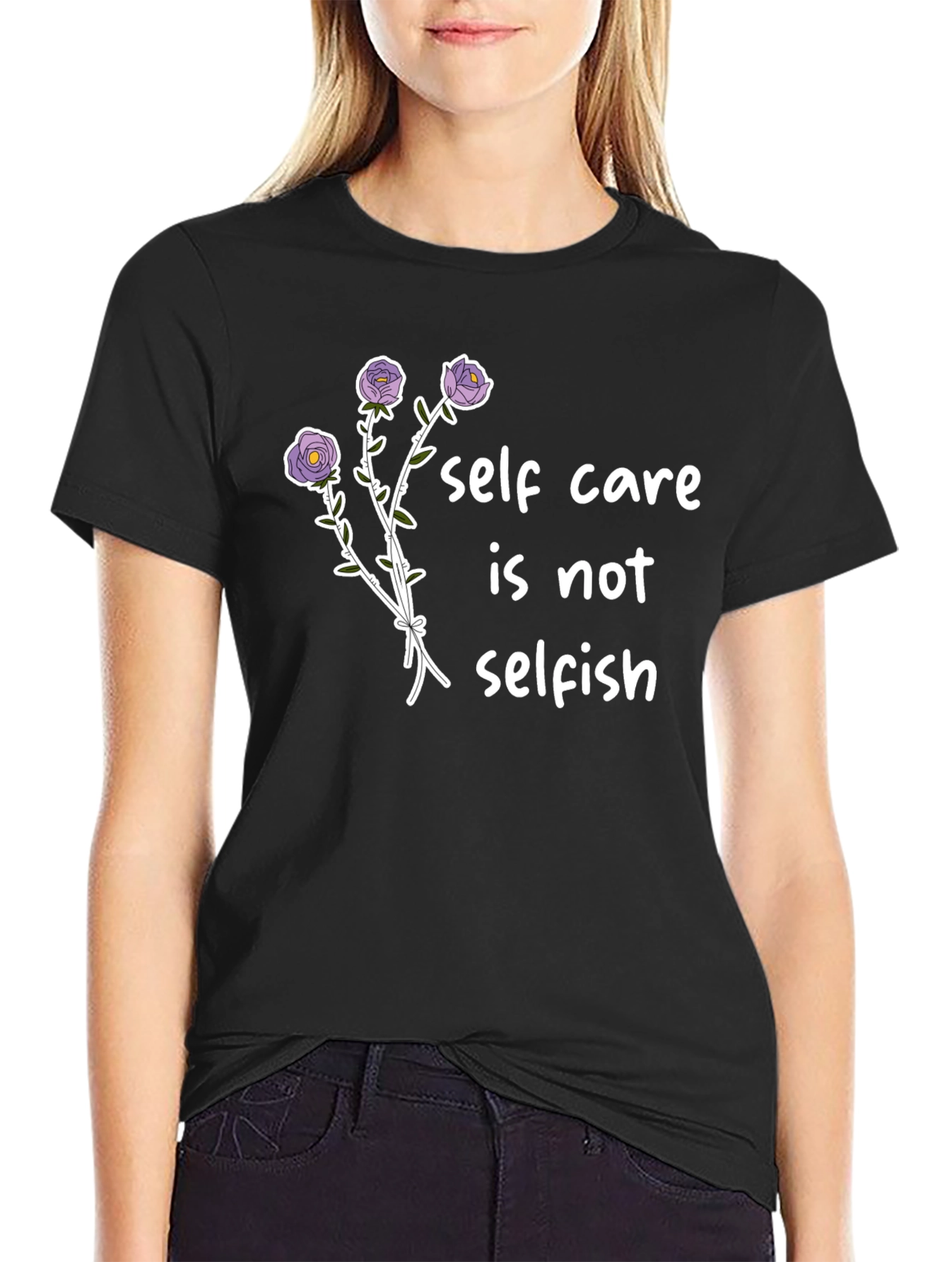 Self Care T-Shirt -  Floral Design
