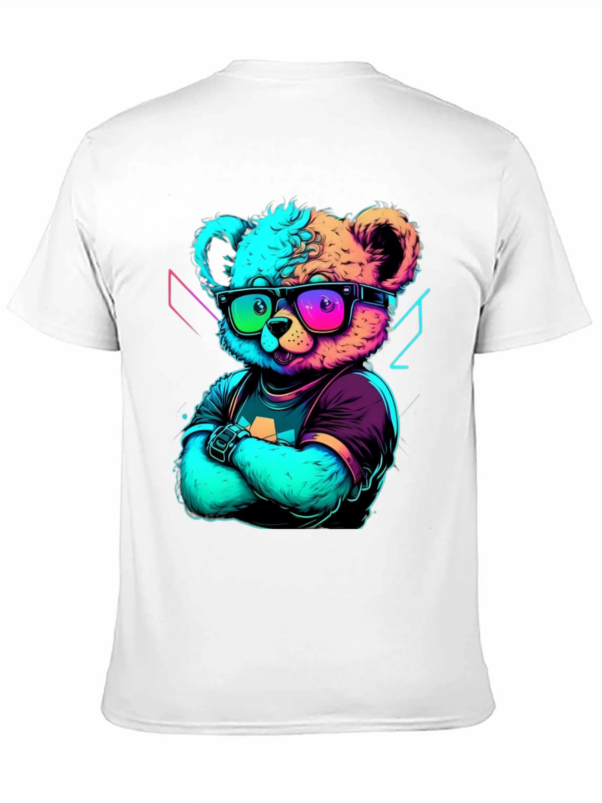 Neon Teddy Bear Graphic Tee - Cool & Trendy Style