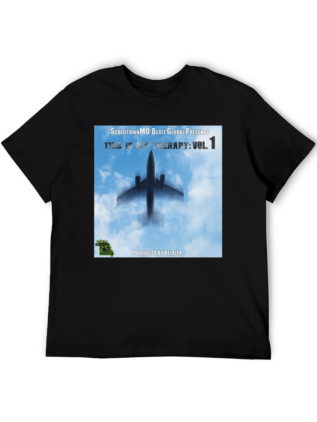 ScrilltownMO Therapy Vol. 1 Black T-Shirt