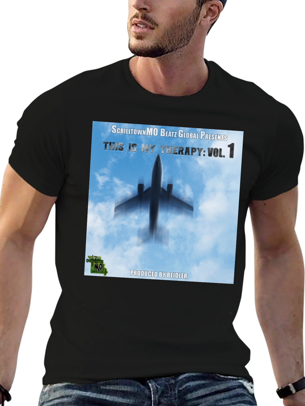 ScrilltownMO Therapy Vol. 1 Black T-Shirt
