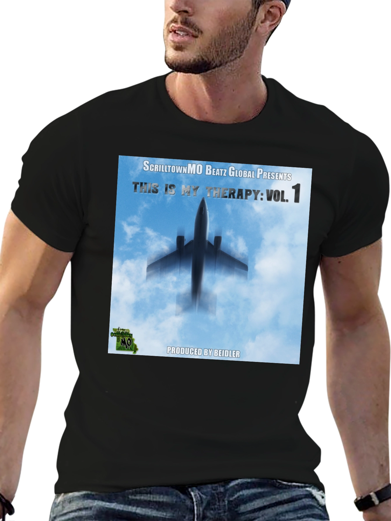 ScrilltownMO Therapy Vol. 1 Black T-Shirt
