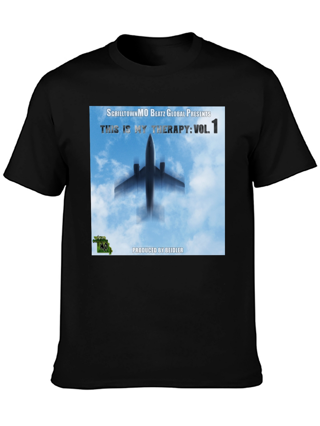 ScrilltownMO Therapy Vol. 1 Black T-Shirt