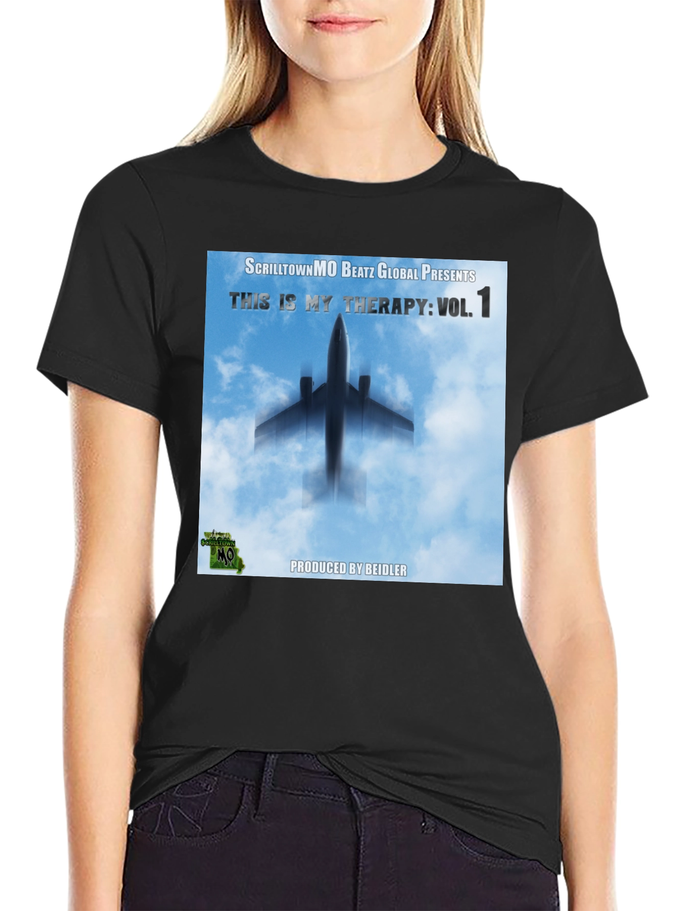 ScrilltownMO Therapy Vol. 1 Black T-Shirt