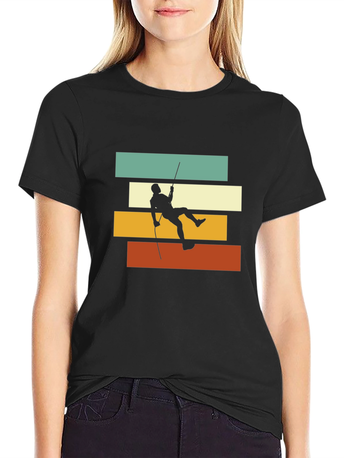 Retro Climber T-Shirt - Vintage Style Climbing Tee
