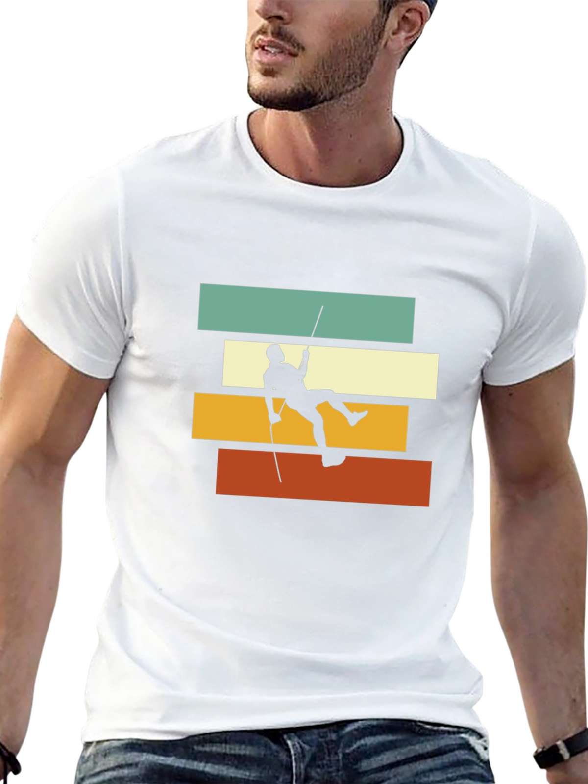 Retro Climber T-Shirt - Vintage Style Climbing Tee