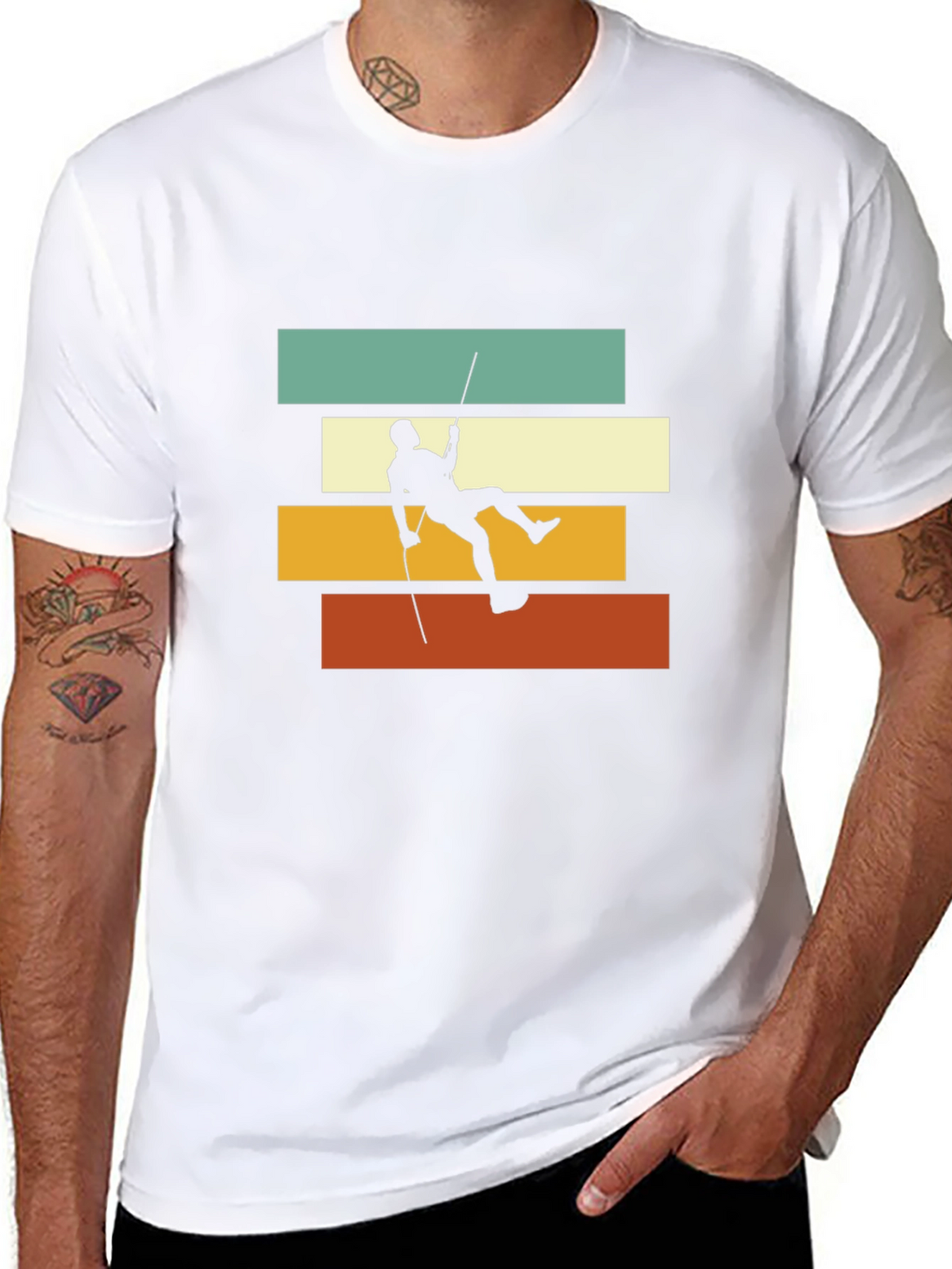 Retro Climber T-Shirt - Vintage Style Climbing Tee