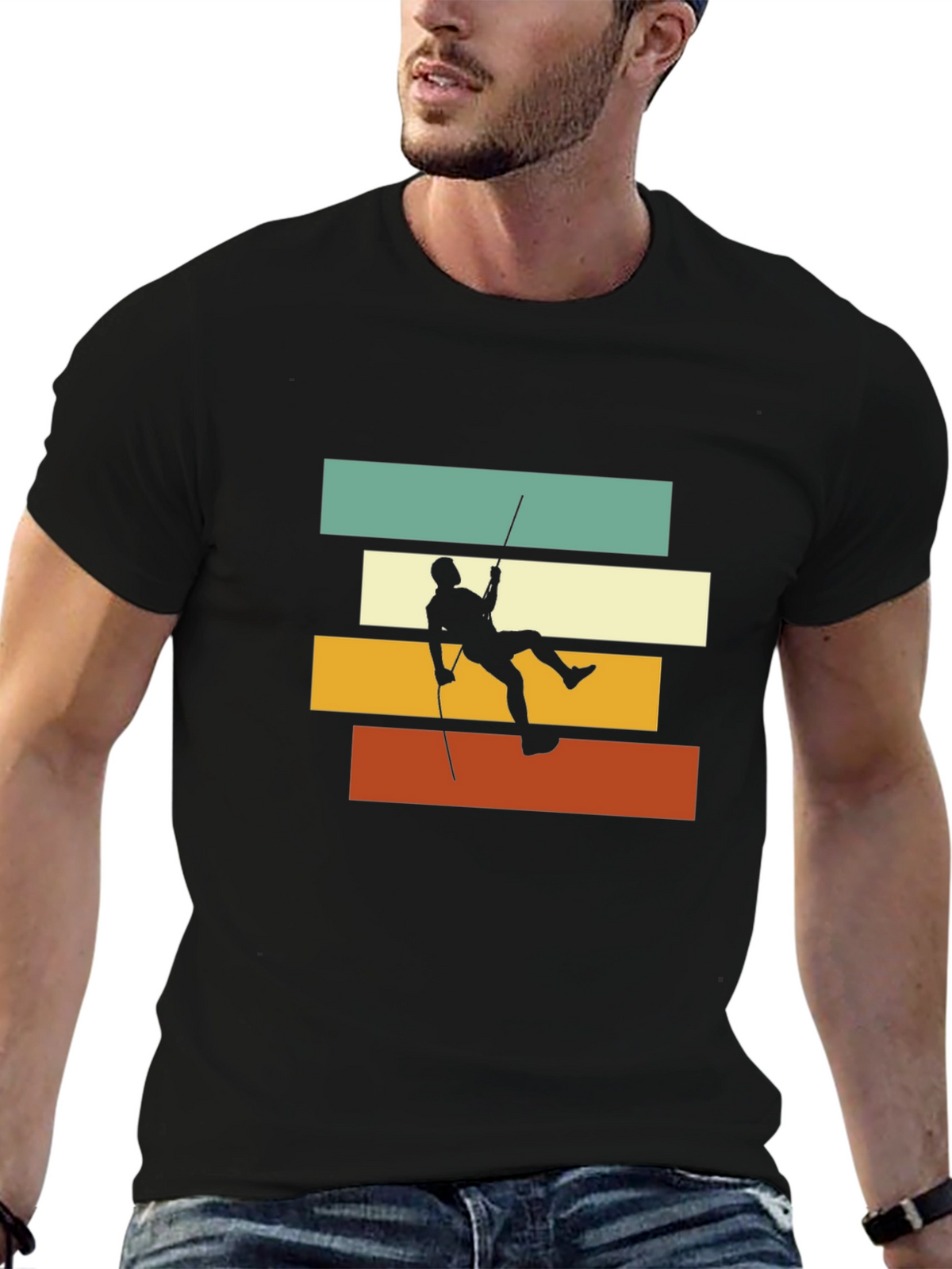 Retro Climber T-Shirt - Vintage Style Climbing Tee
