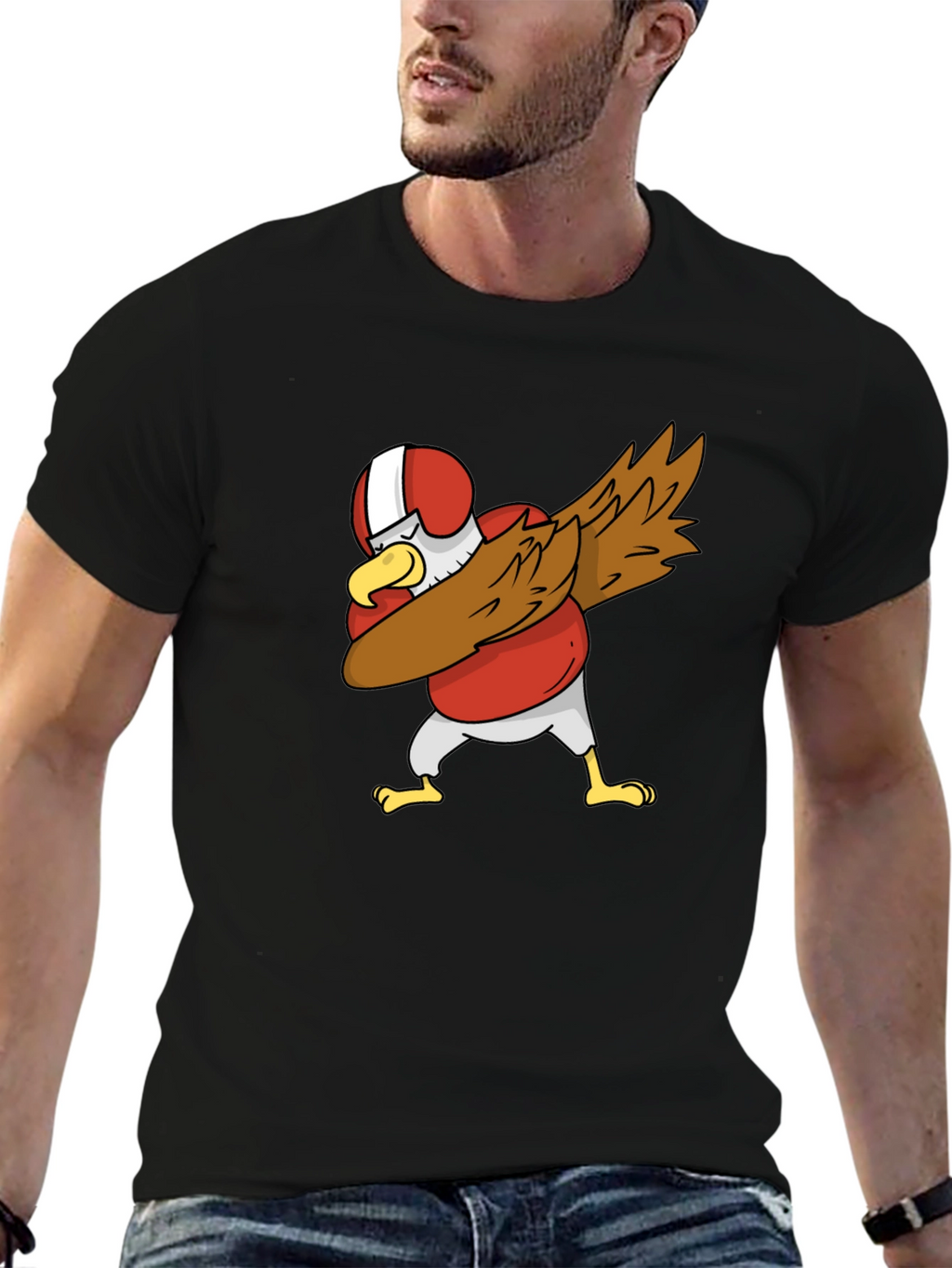 Dabbing Eagle Football T-Shirt