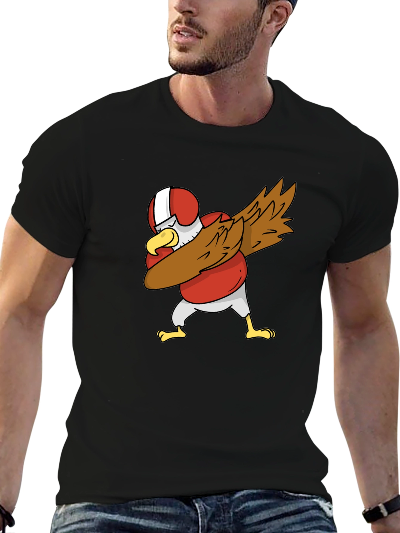 Dabbing Eagle Football T-Shirt