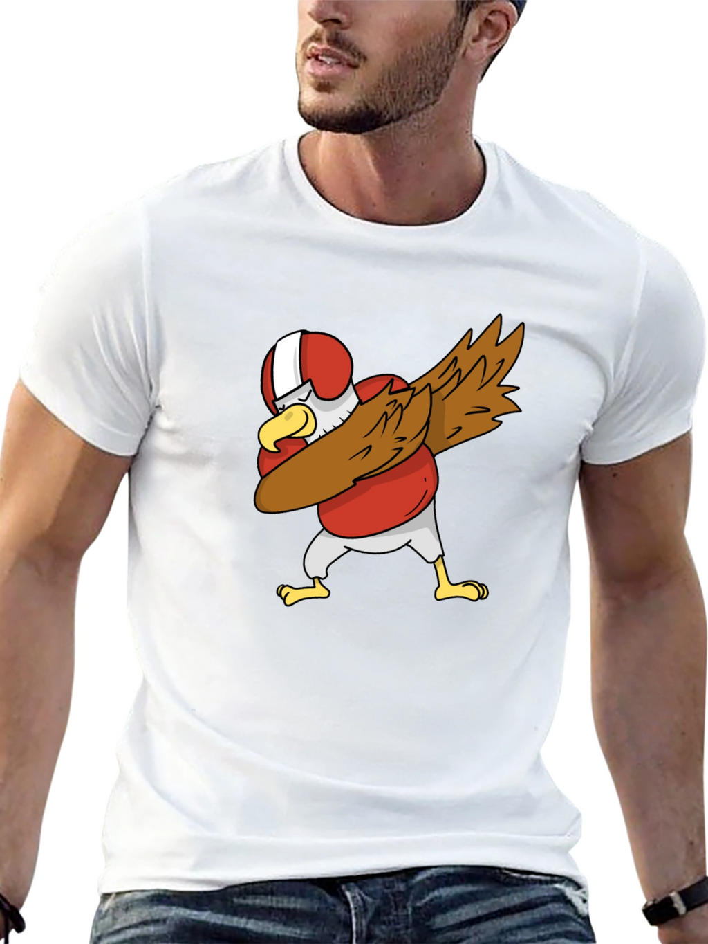 Dabbing Eagle Football T-Shirt