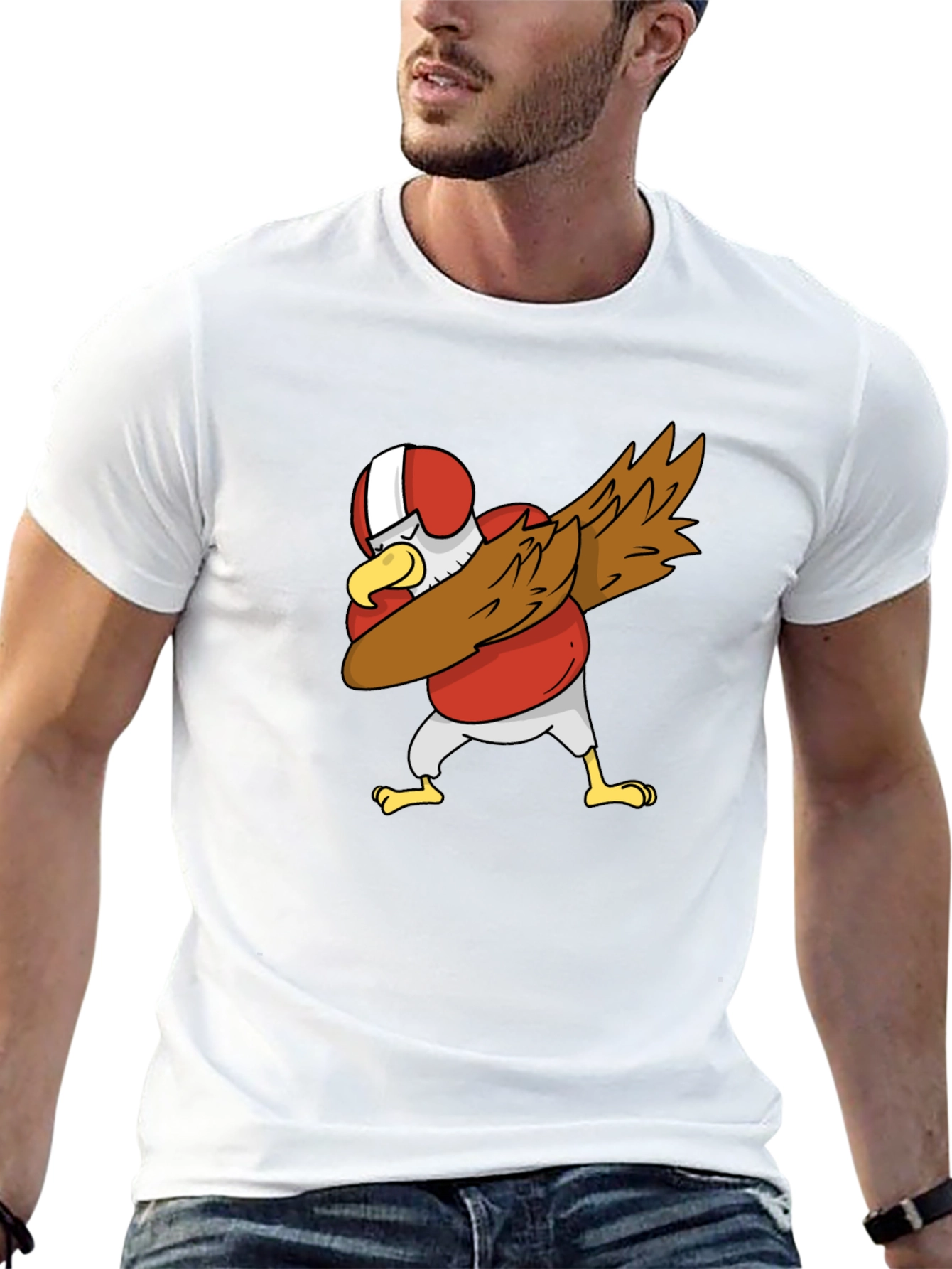 Dabbing Eagle Football T-Shirt