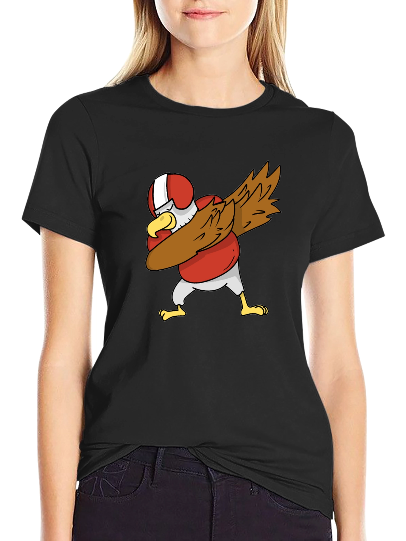 Dabbing Eagle Football T-Shirt