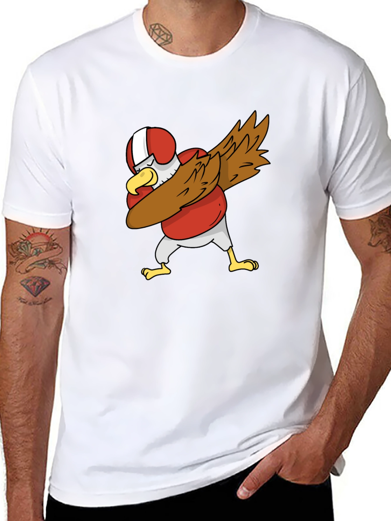 Dabbing Eagle Football T-Shirt
