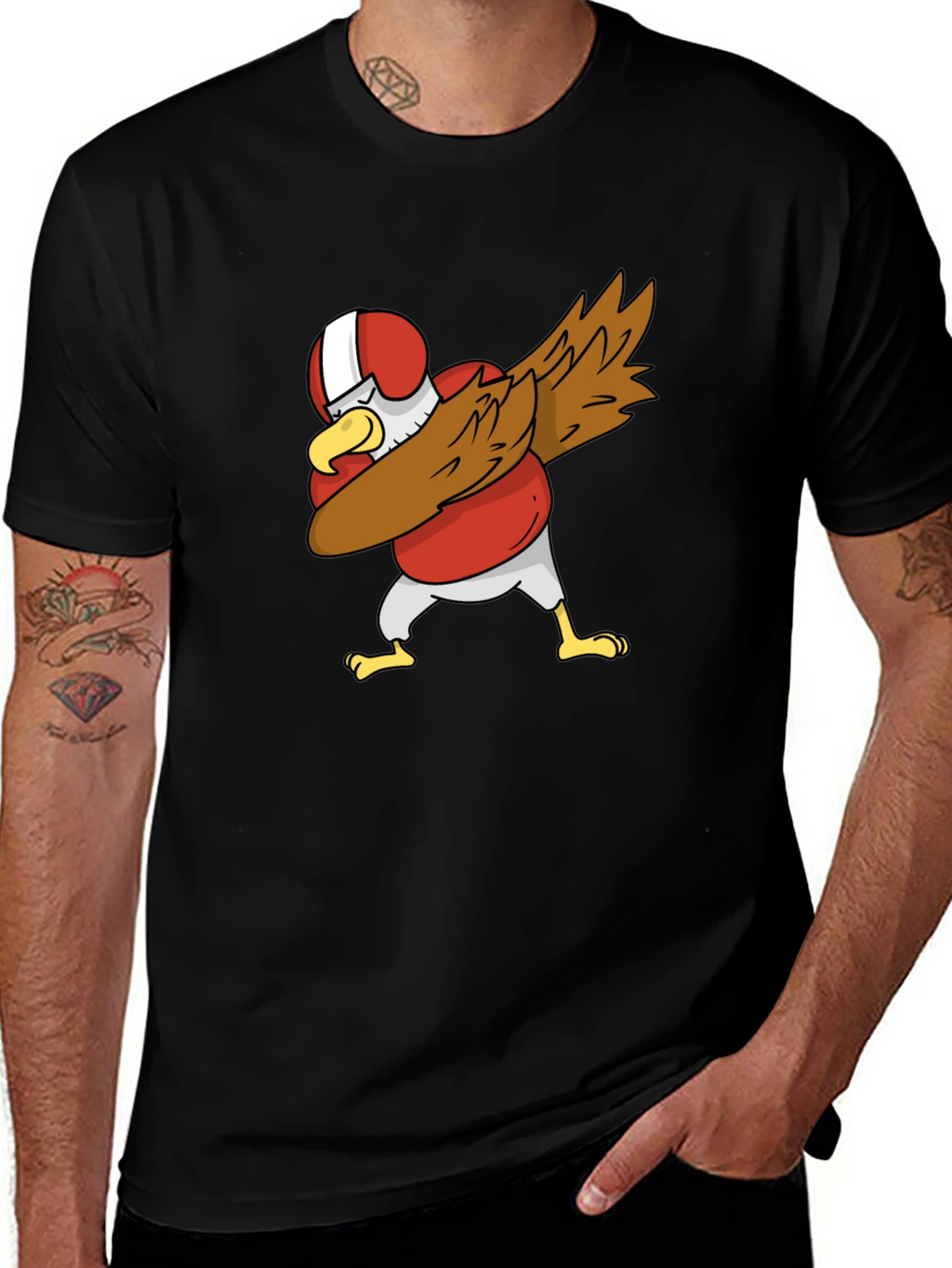 Dabbing Eagle Football T-Shirt