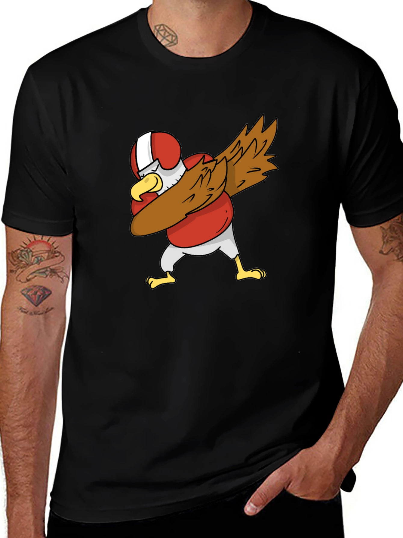 Dabbing Eagle Football T-Shirt