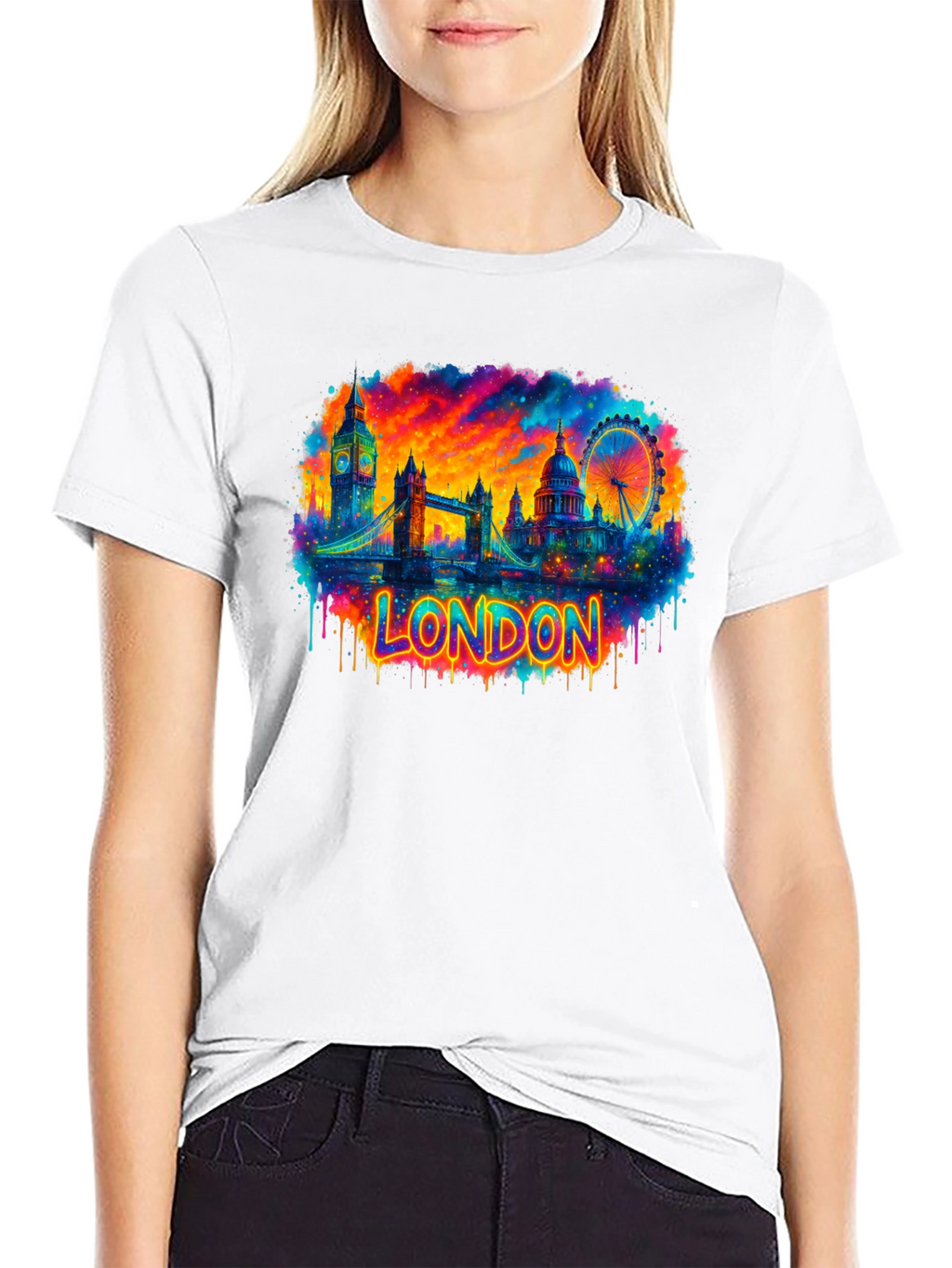 London Skyline Graphic Tee - Vibrant Cityscape T-Shirt