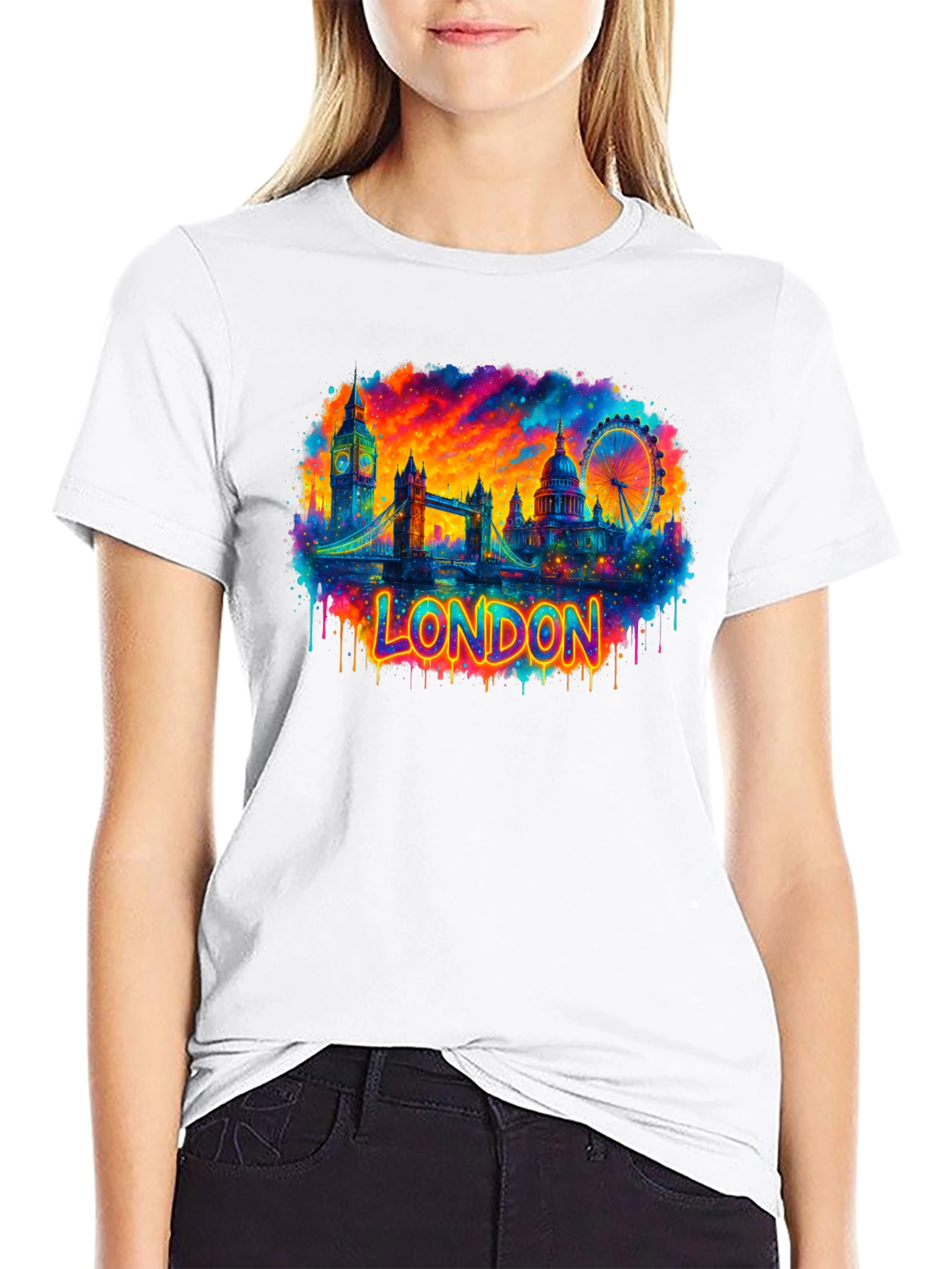 London Skyline Graphic Tee - Vibrant Cityscape T-Shirt