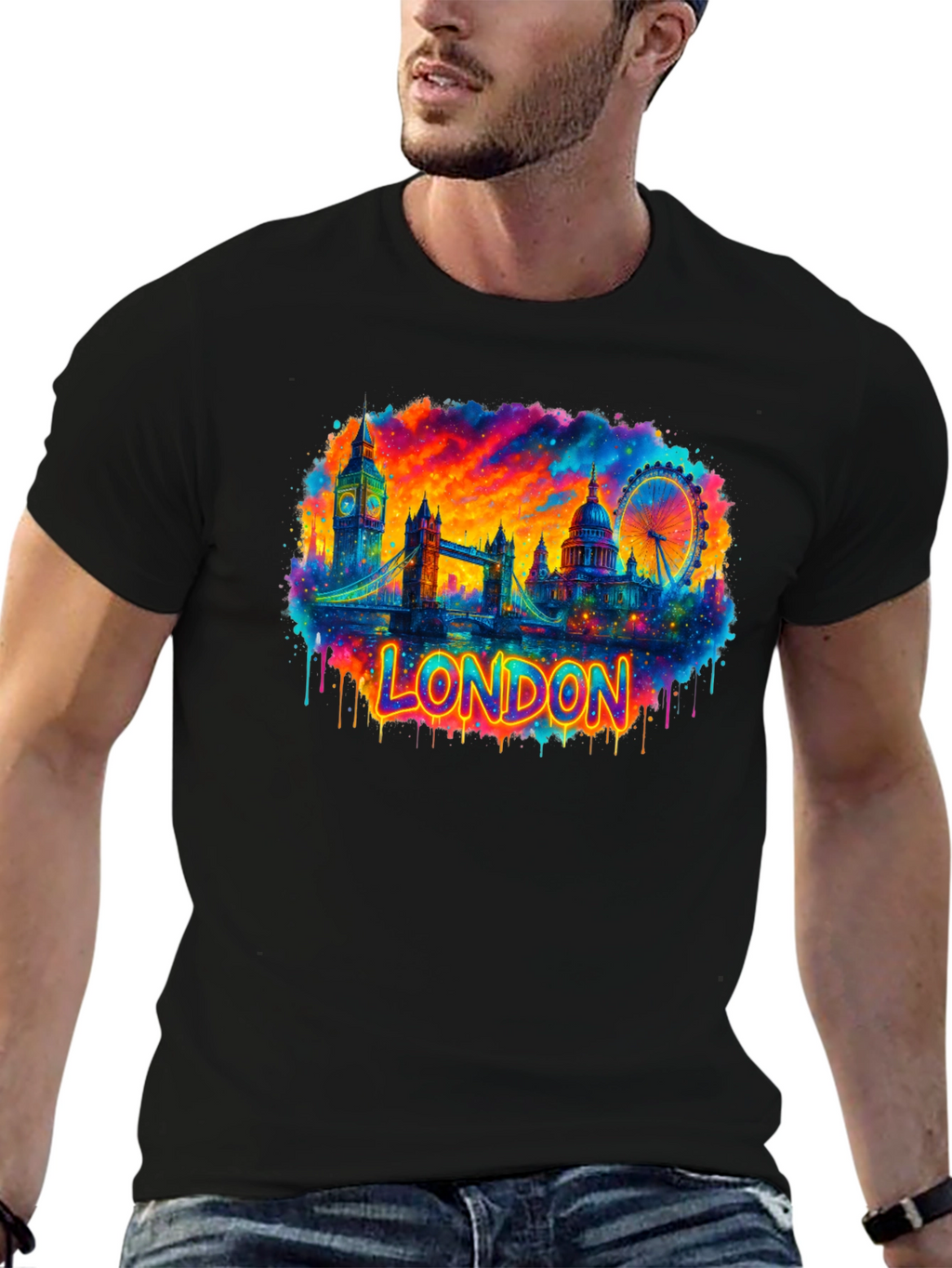 London Skyline Graphic Tee - Vibrant Cityscape T-Shirt