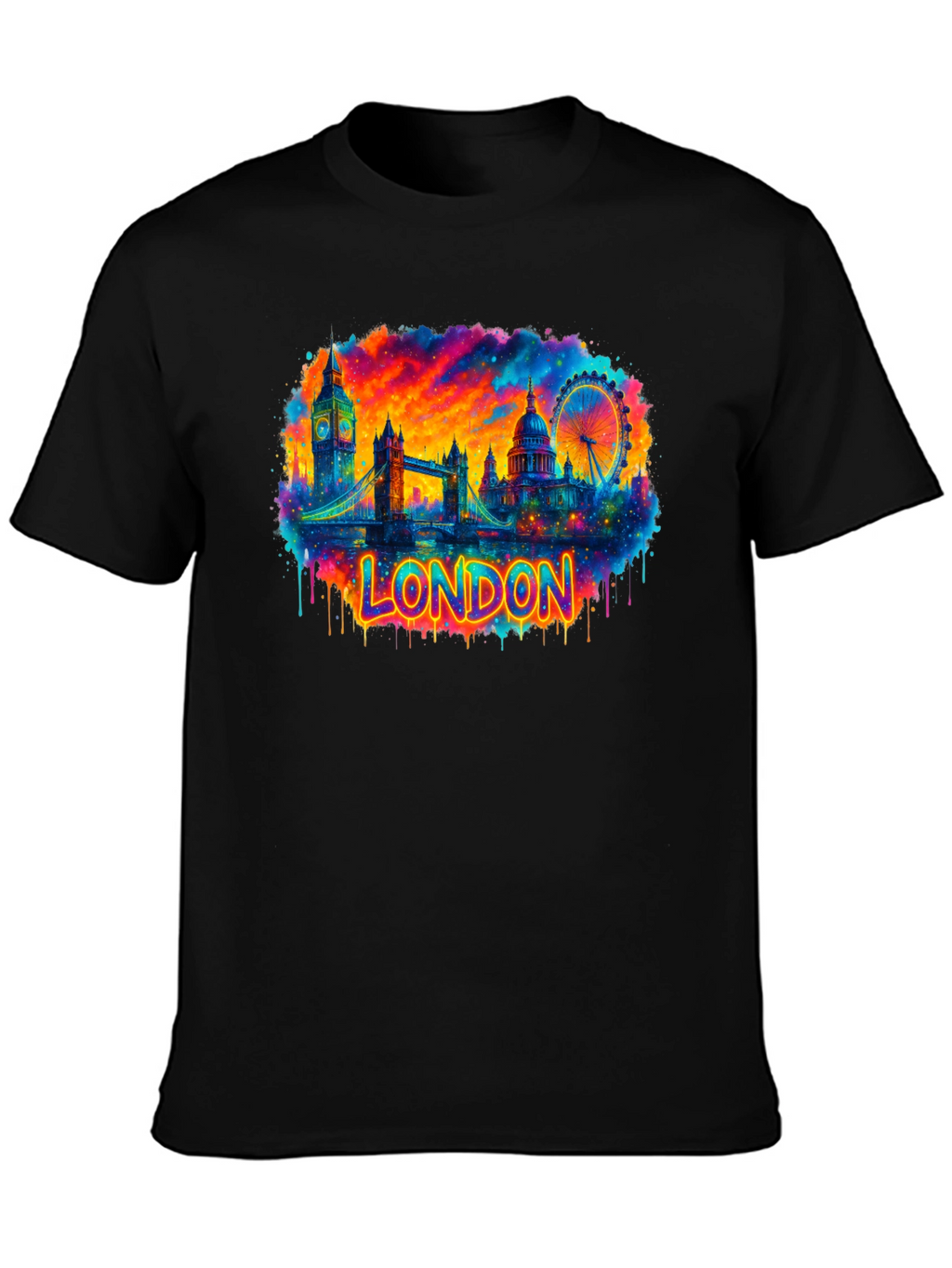 London Skyline Graphic Tee - Vibrant Cityscape T-Shirt