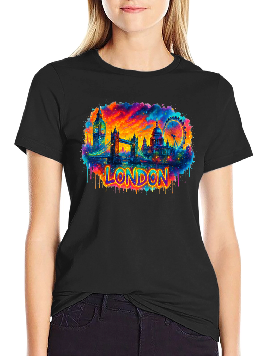London Skyline Graphic Tee - Vibrant Cityscape T-Shirt