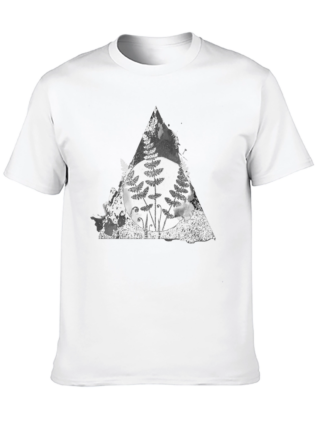 Fern Triangle Graphic Tee - Soft Cotton Blend