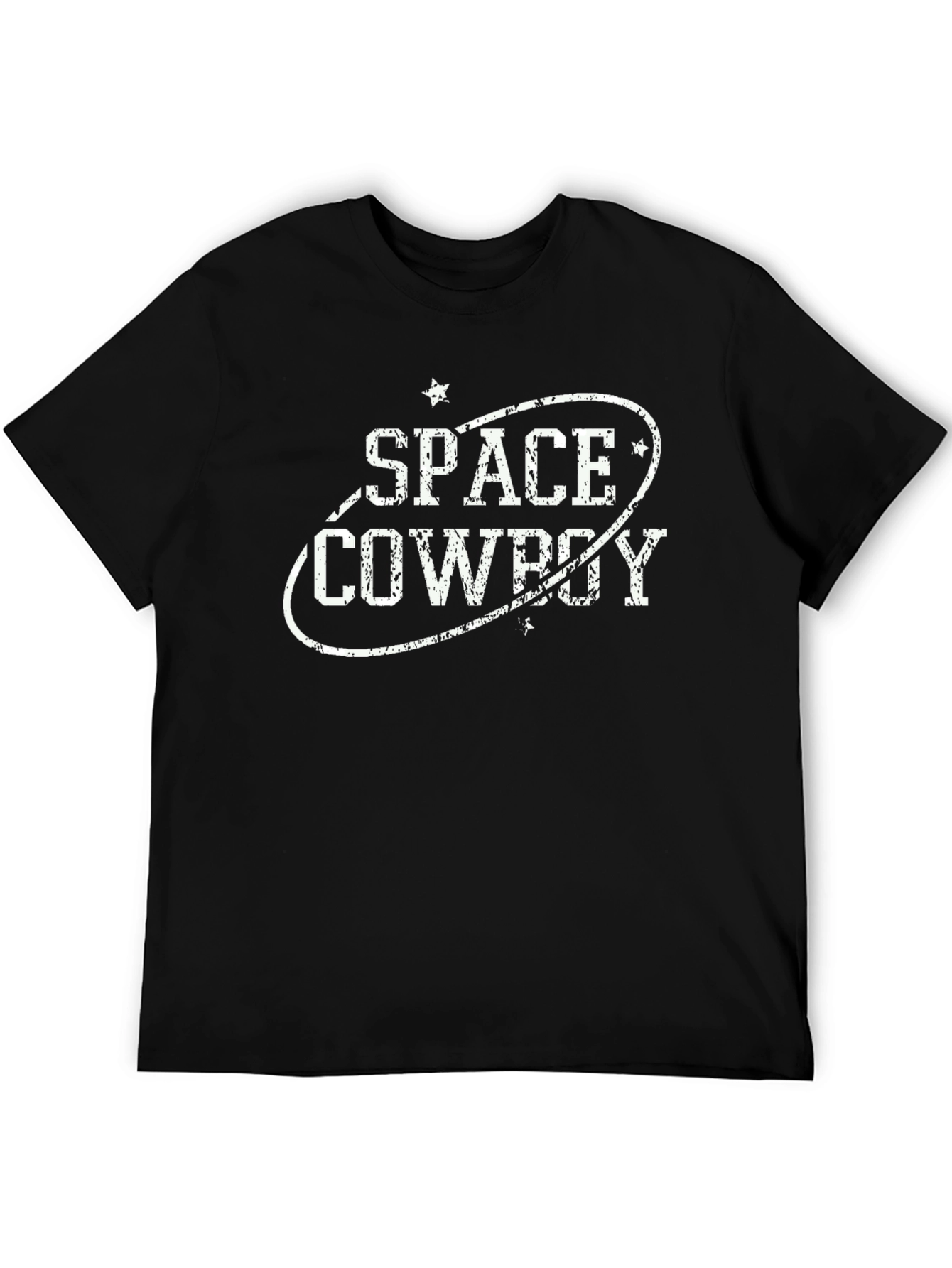 Space Cowboy Graphic Print Tee - Black