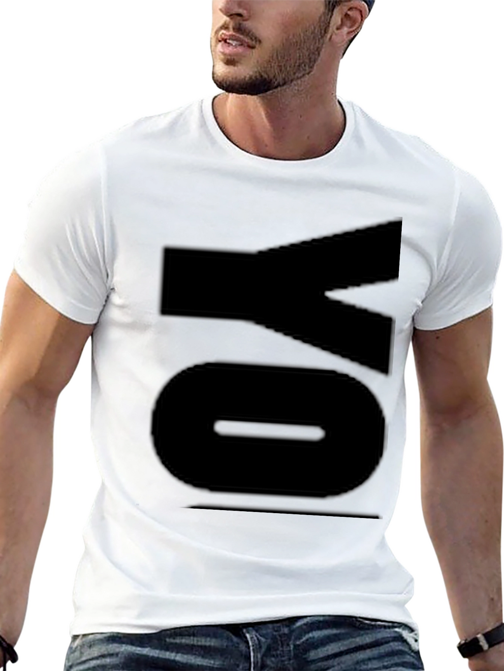 Bold YO Graphic Tee - Black Casual Style