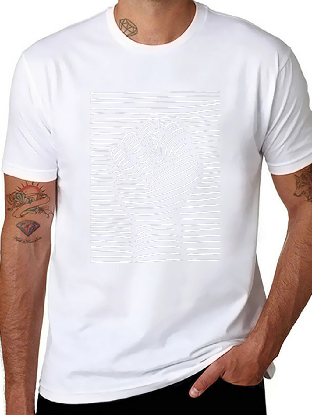 Abstract Fist Graphic Tee - Modern Design