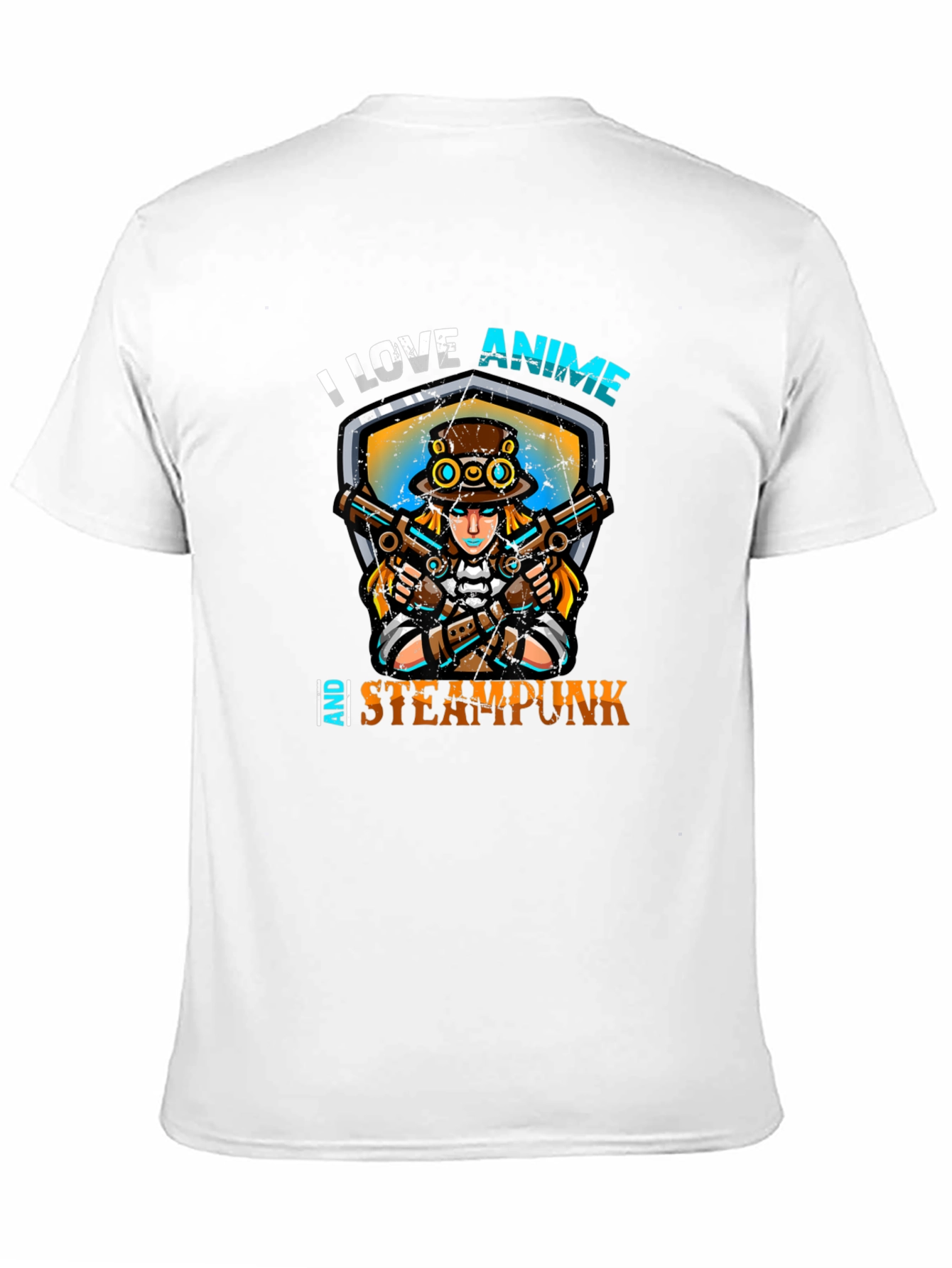 I Love Anime and Steampunk Graphic Tee
