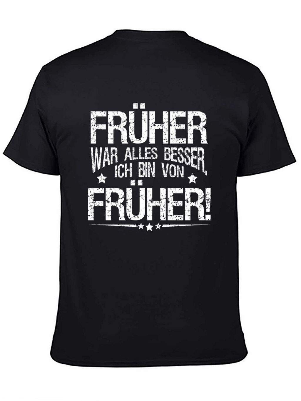 Retro Früher Slogan Black T-Shirt
