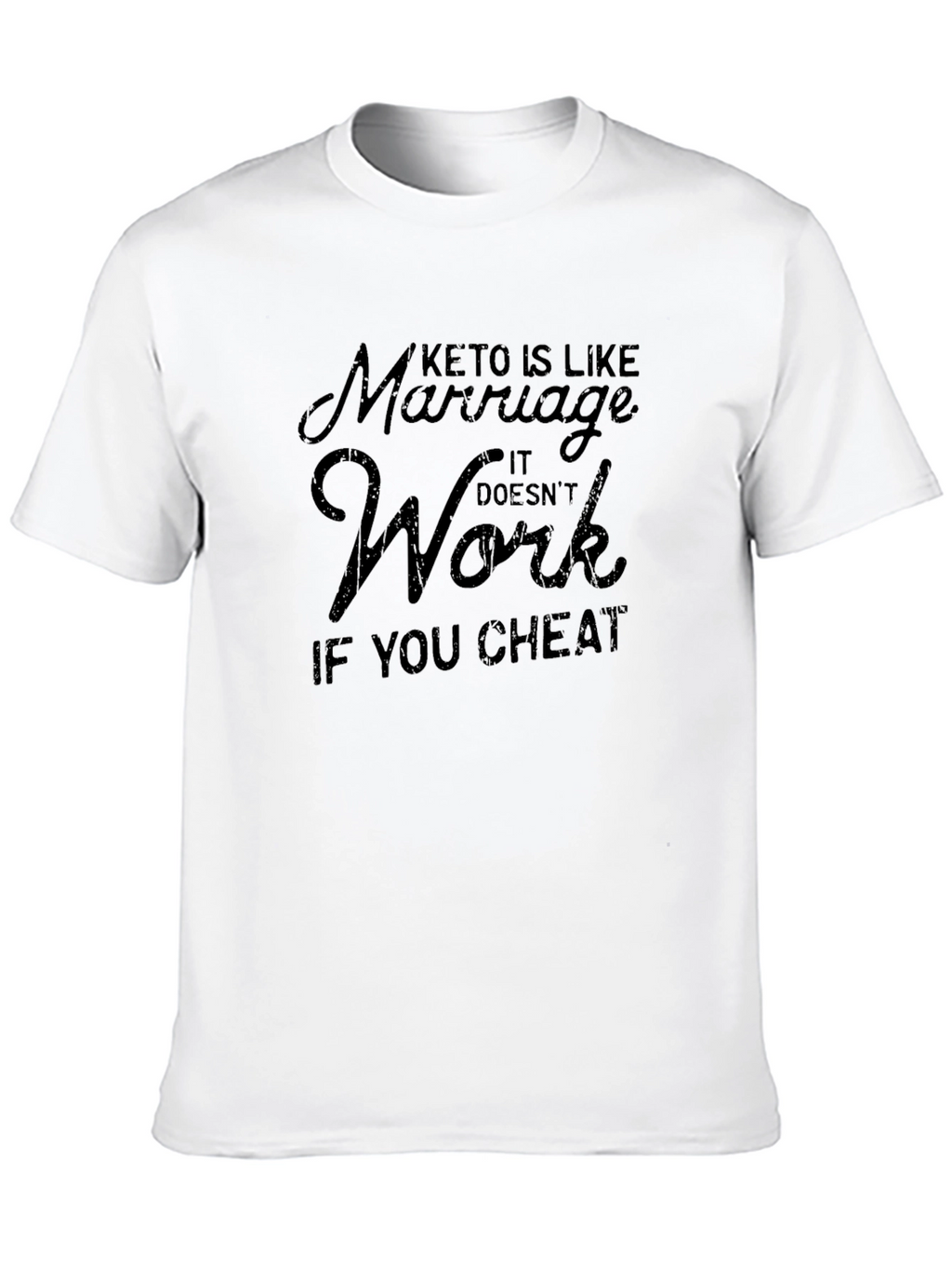 Keto Marriage Funny Graphic T-Shirt - Black