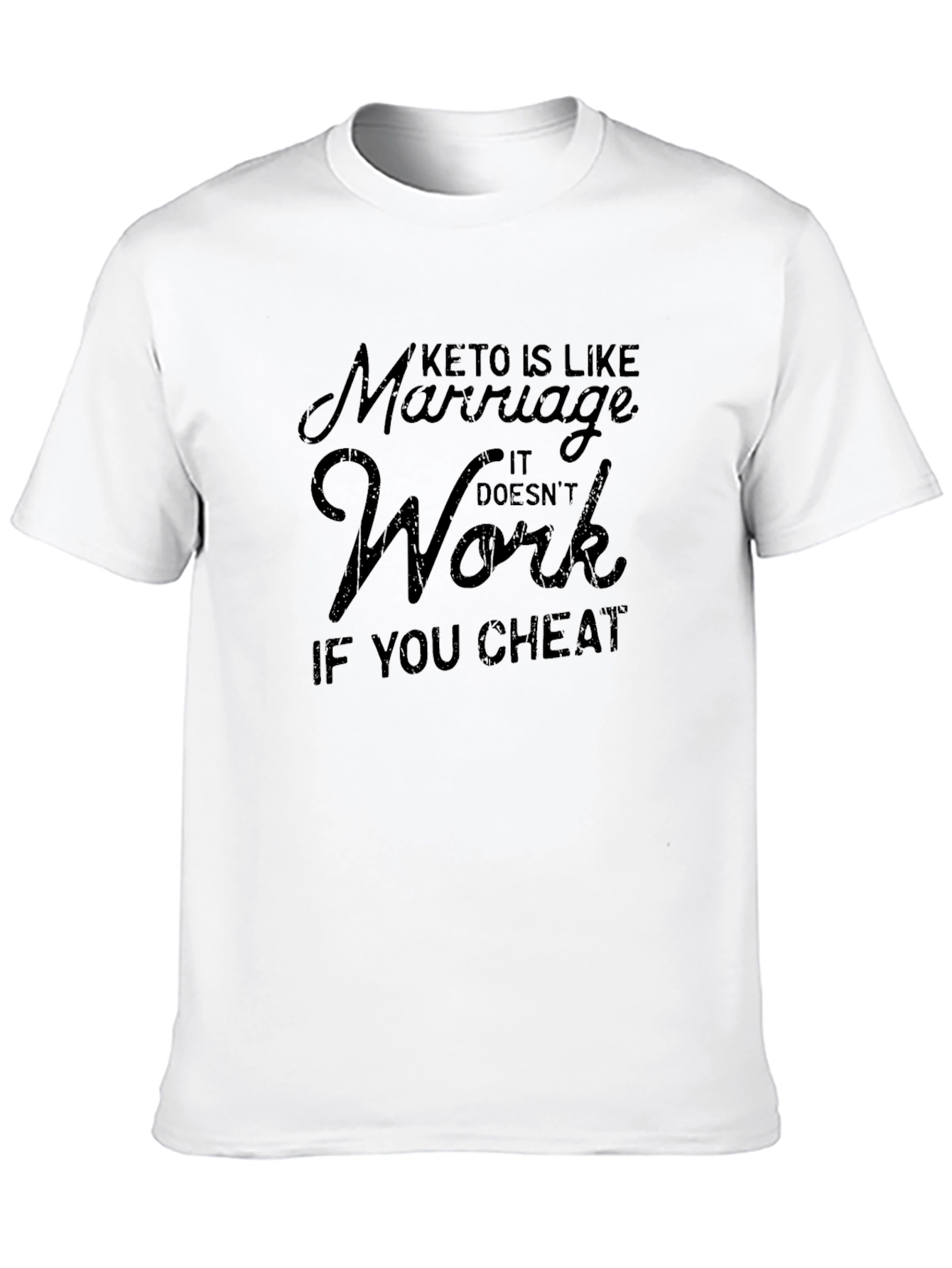 Keto Marriage Funny Graphic T-Shirt - Black