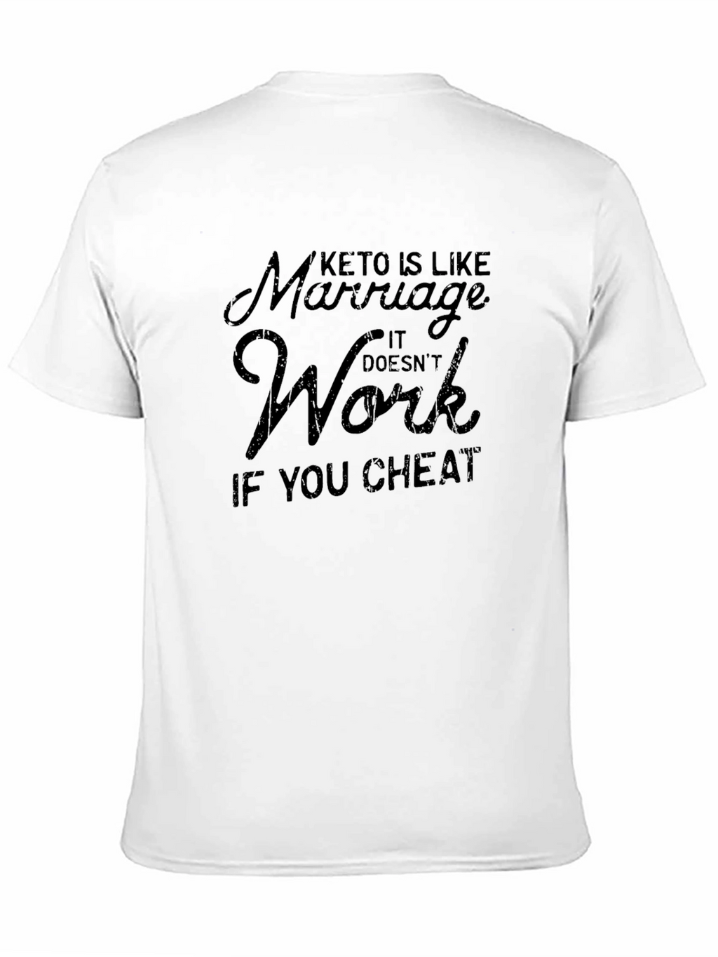 Keto Marriage Funny Graphic T-Shirt - Black