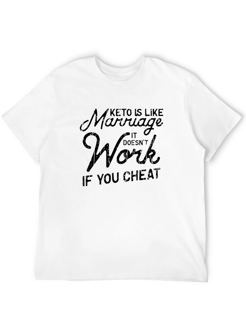 Keto Marriage Funny Graphic T-Shirt - Black