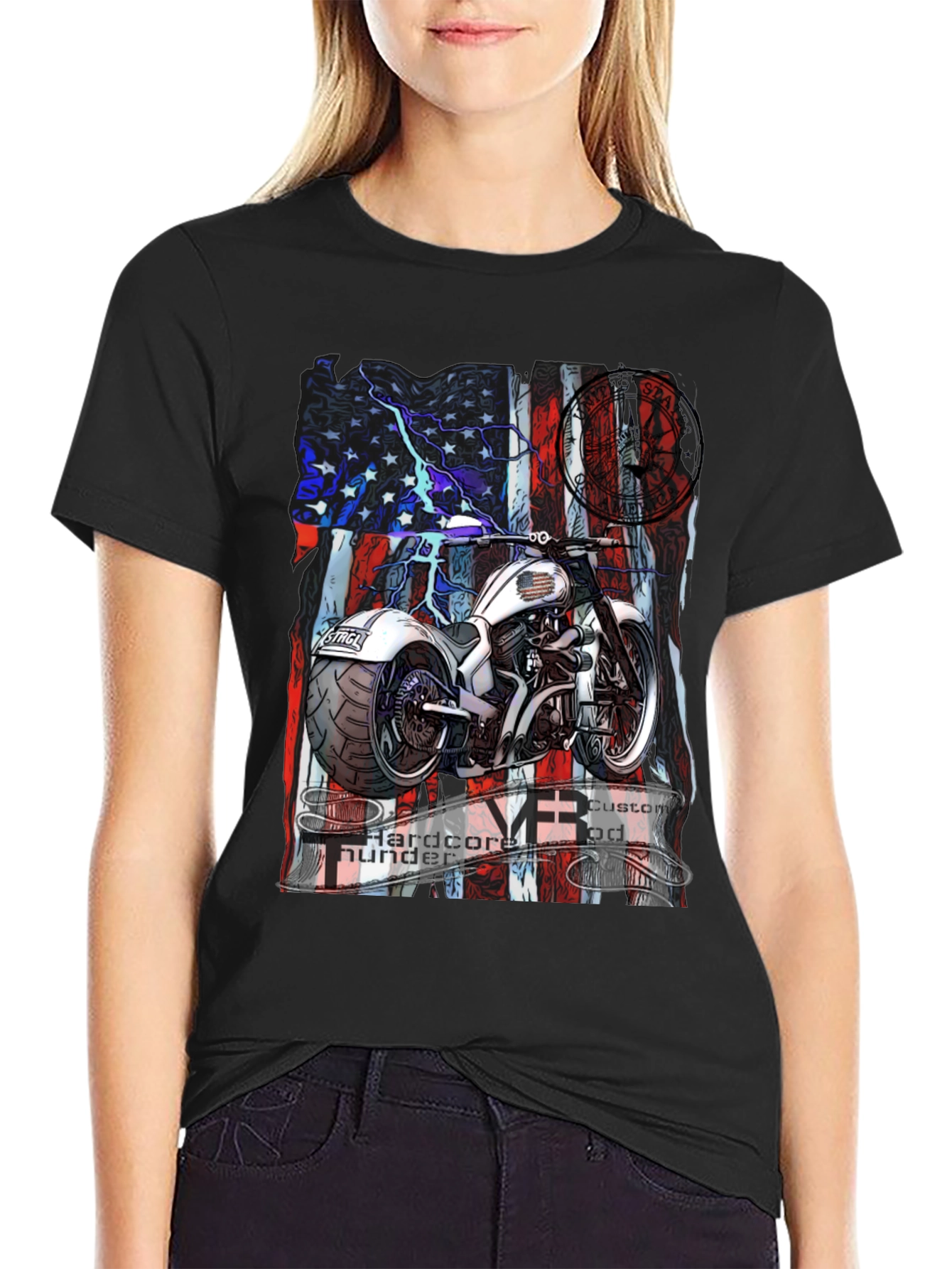 Motorcycle Hardcore Thunder Custom T-Shirt
