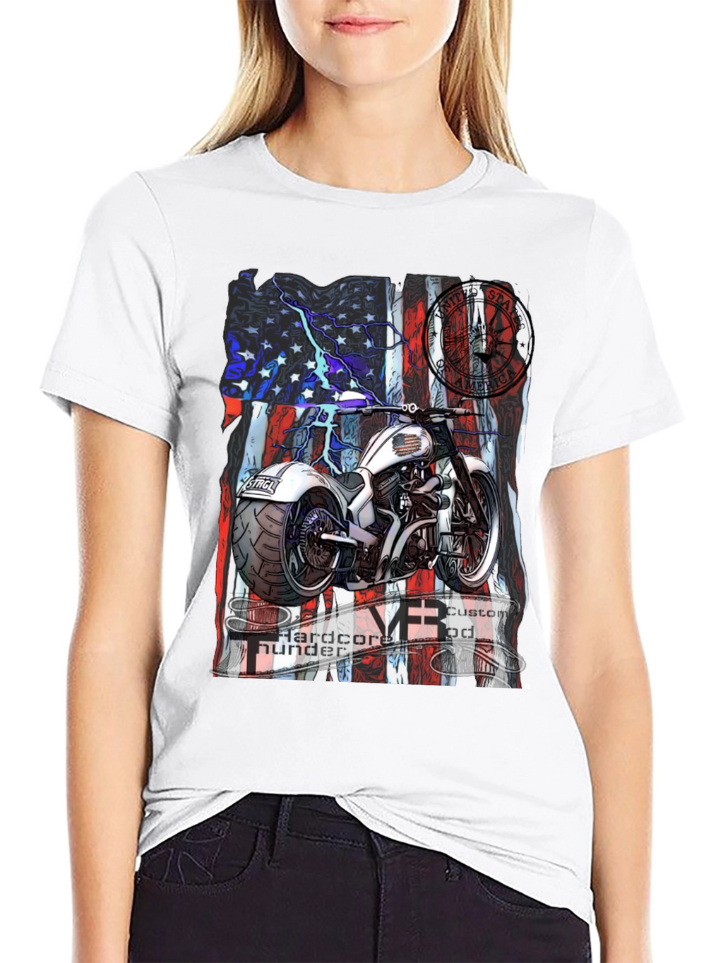 Motorcycle Hardcore Thunder Custom T-Shirt