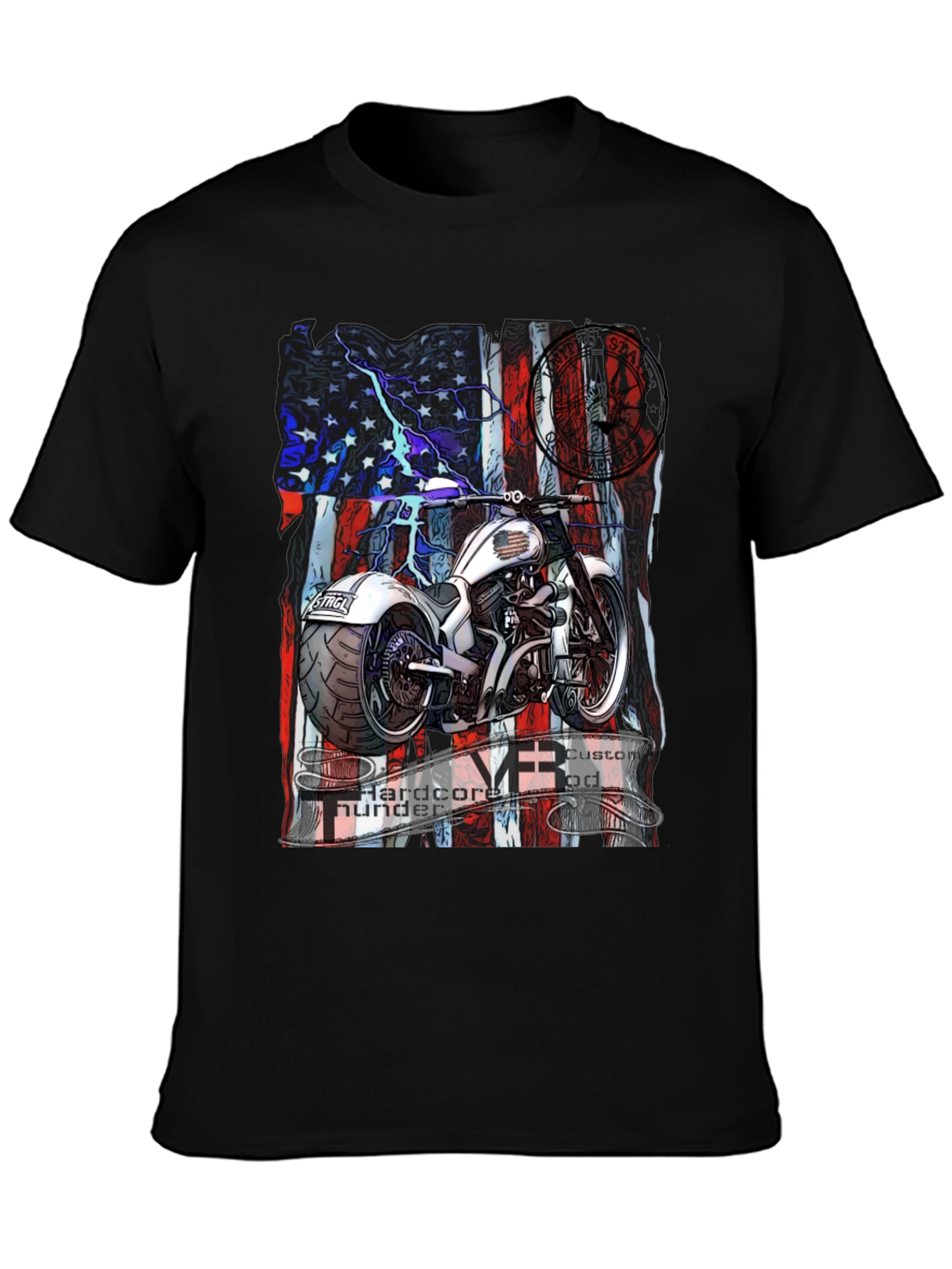 Motorcycle Hardcore Thunder Custom T-Shirt